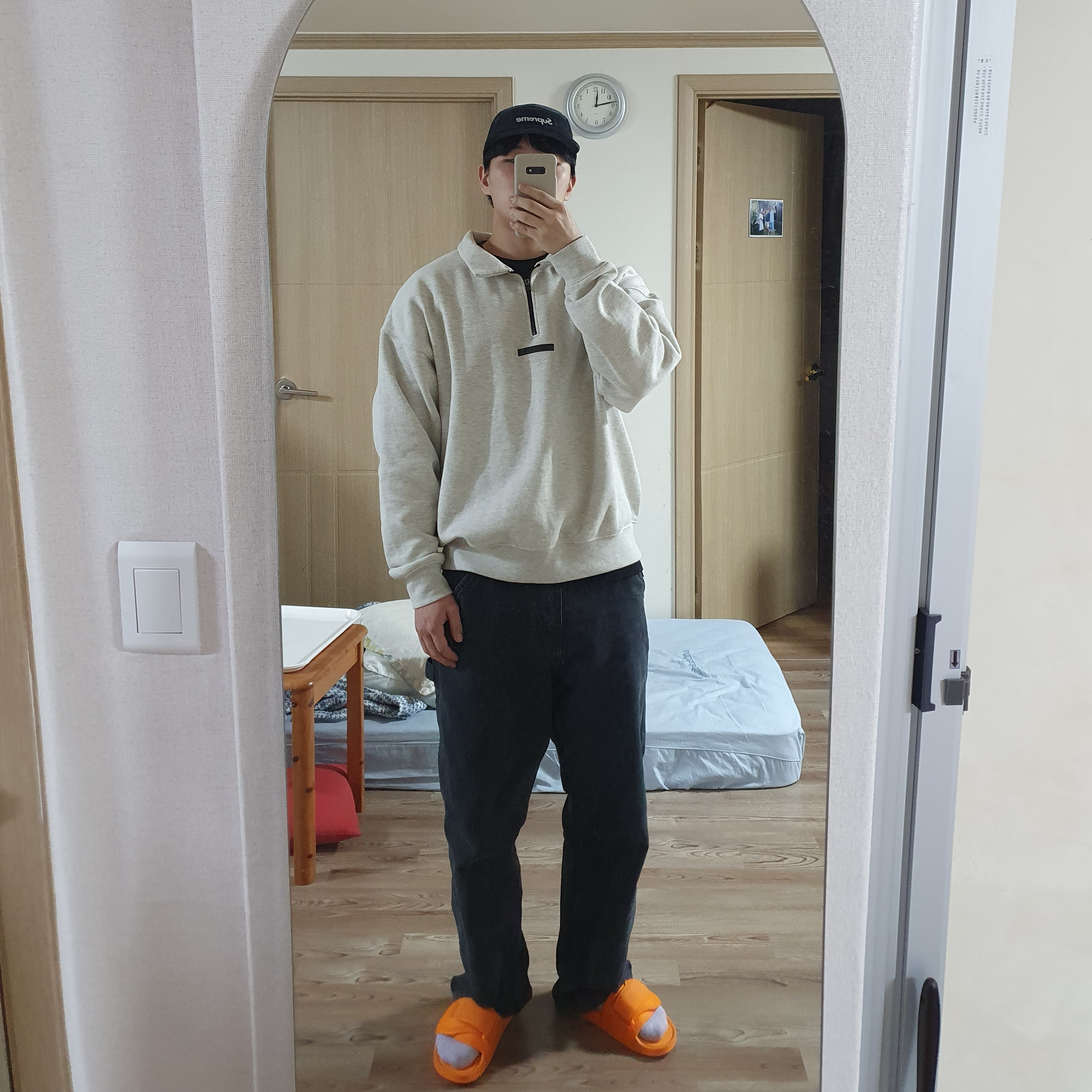 Supreme x The North Face Studded Nuptse Jacket Black - 21SS, Supreme Backpack Olive - 20FW 착용 스타일 - 3