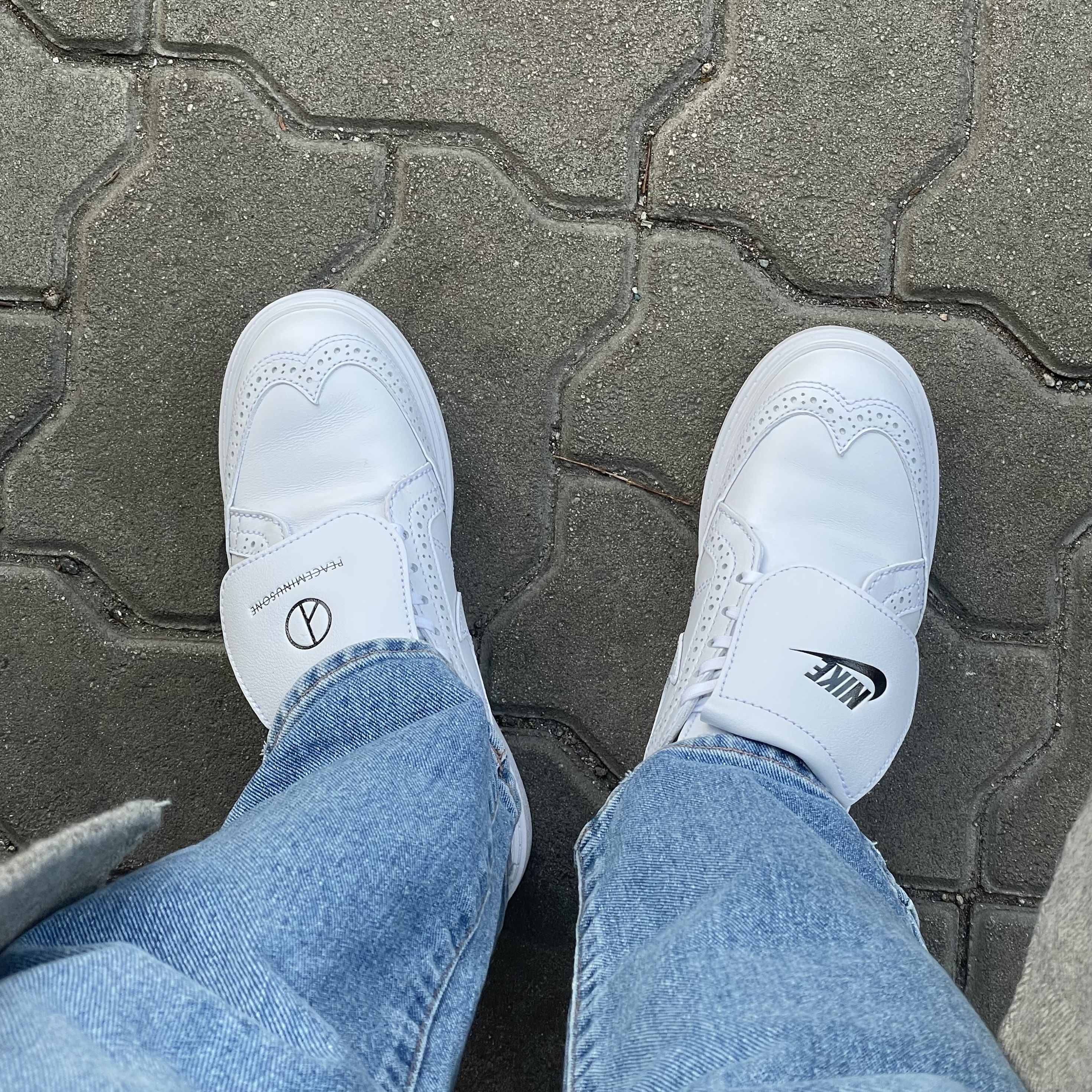 Nike x Peaceminusone Kwondo1 White 착용 스타일 - 1