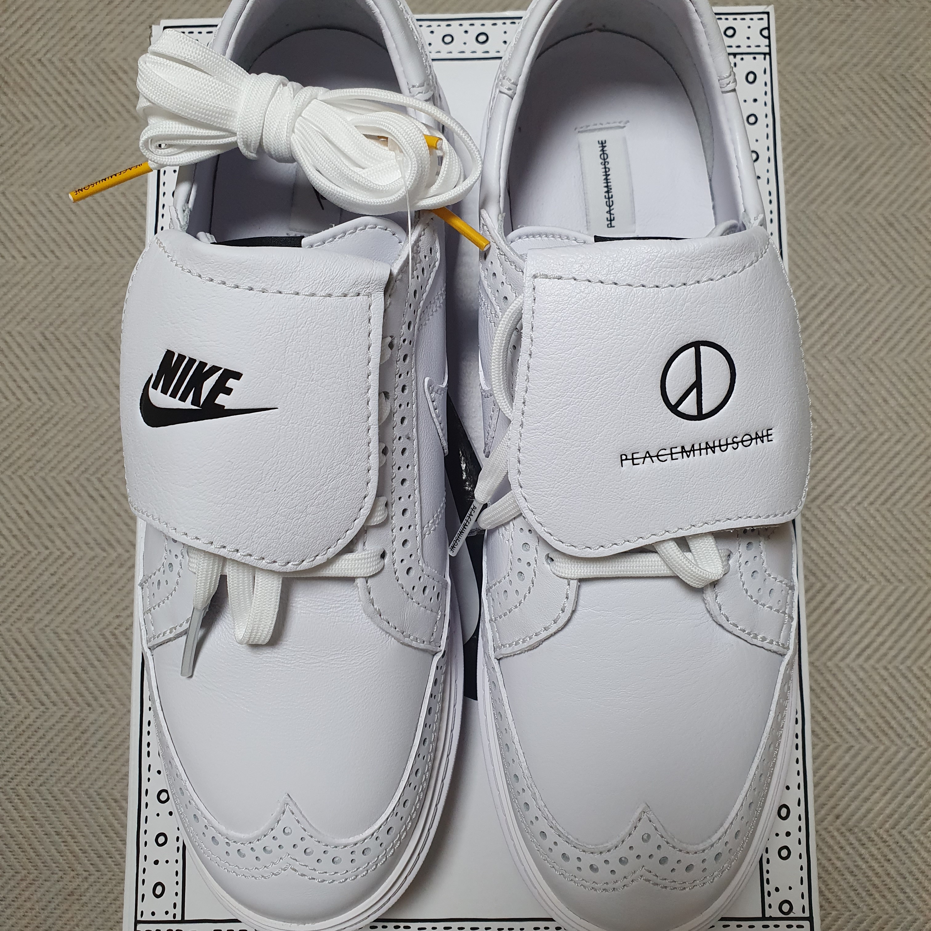 Nike x Peaceminusone Kwondo1 White 착용 스타일 - 1