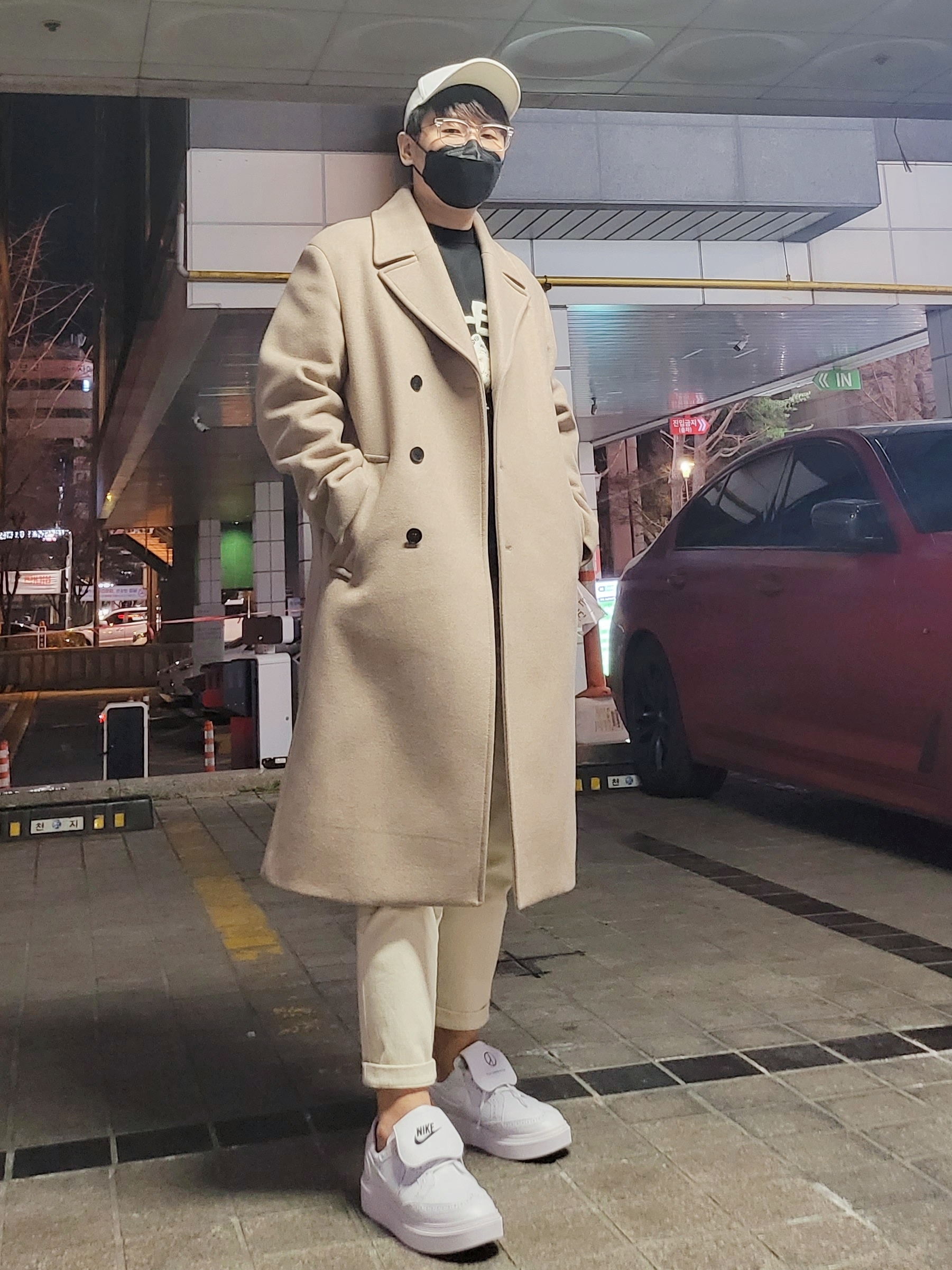 Nike x Peaceminusone Kwondo1 White 착용 스타일