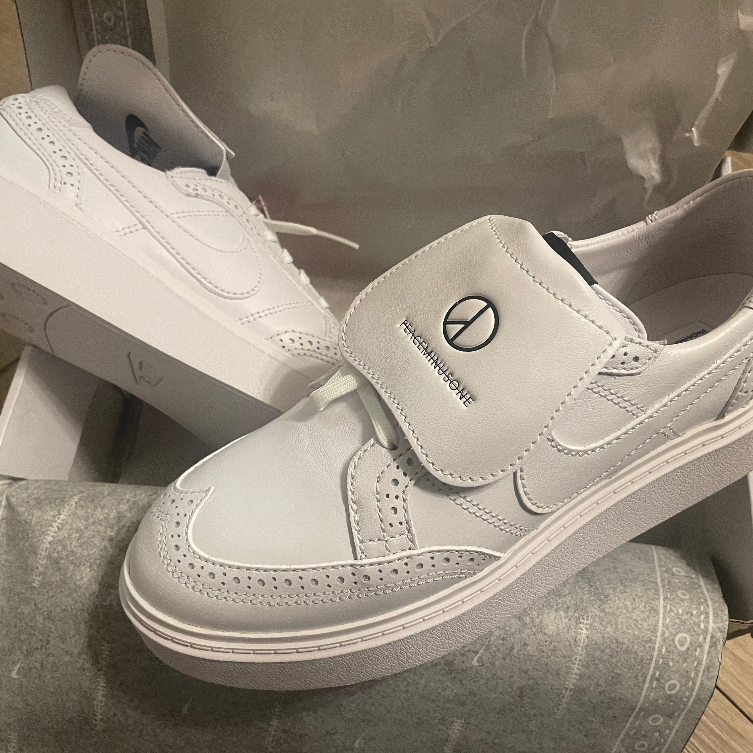 Nike x Peaceminusone Kwondo1 White 착용 스타일 - 2