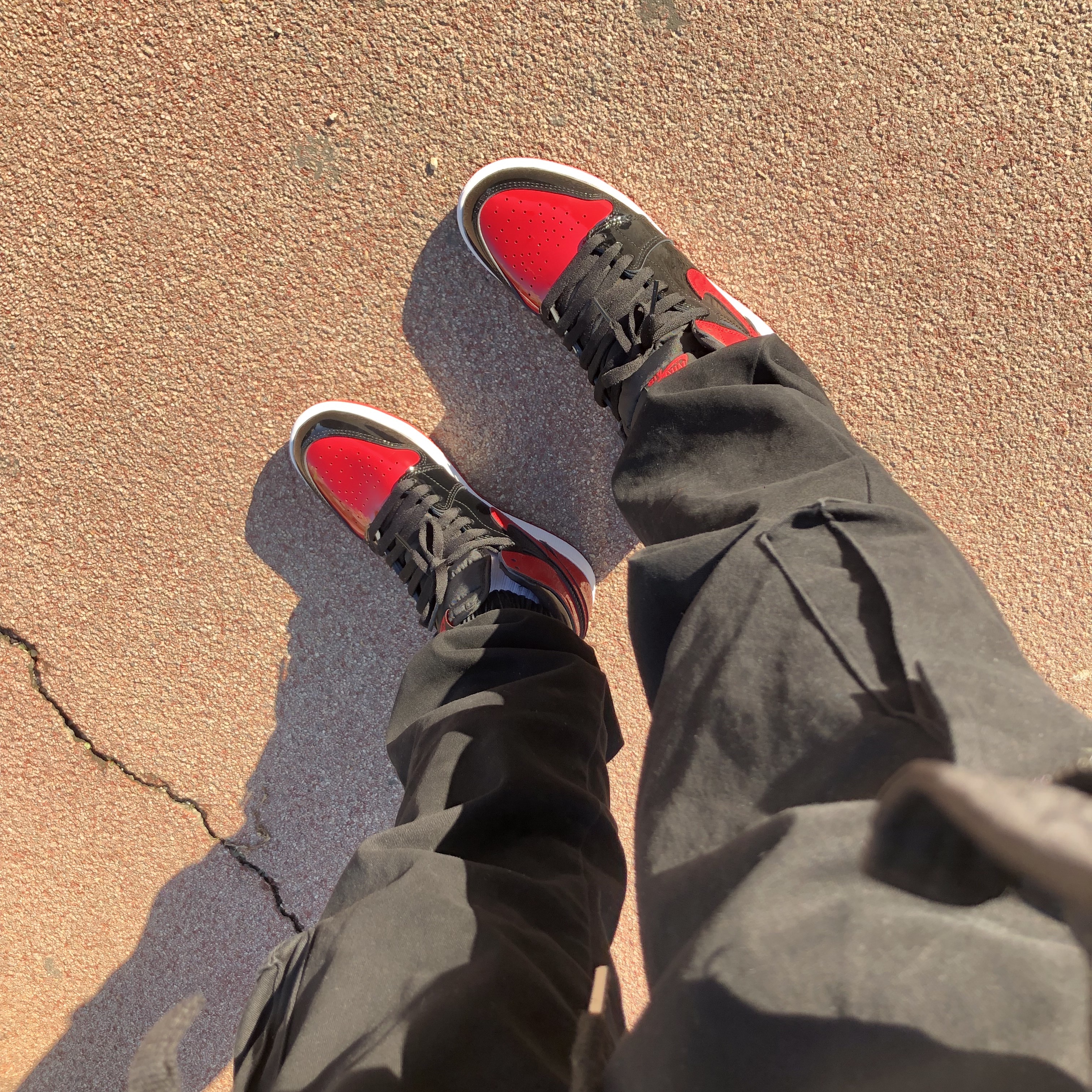 Jordan 1 Retro High OG Patent Bred 착용 스타일