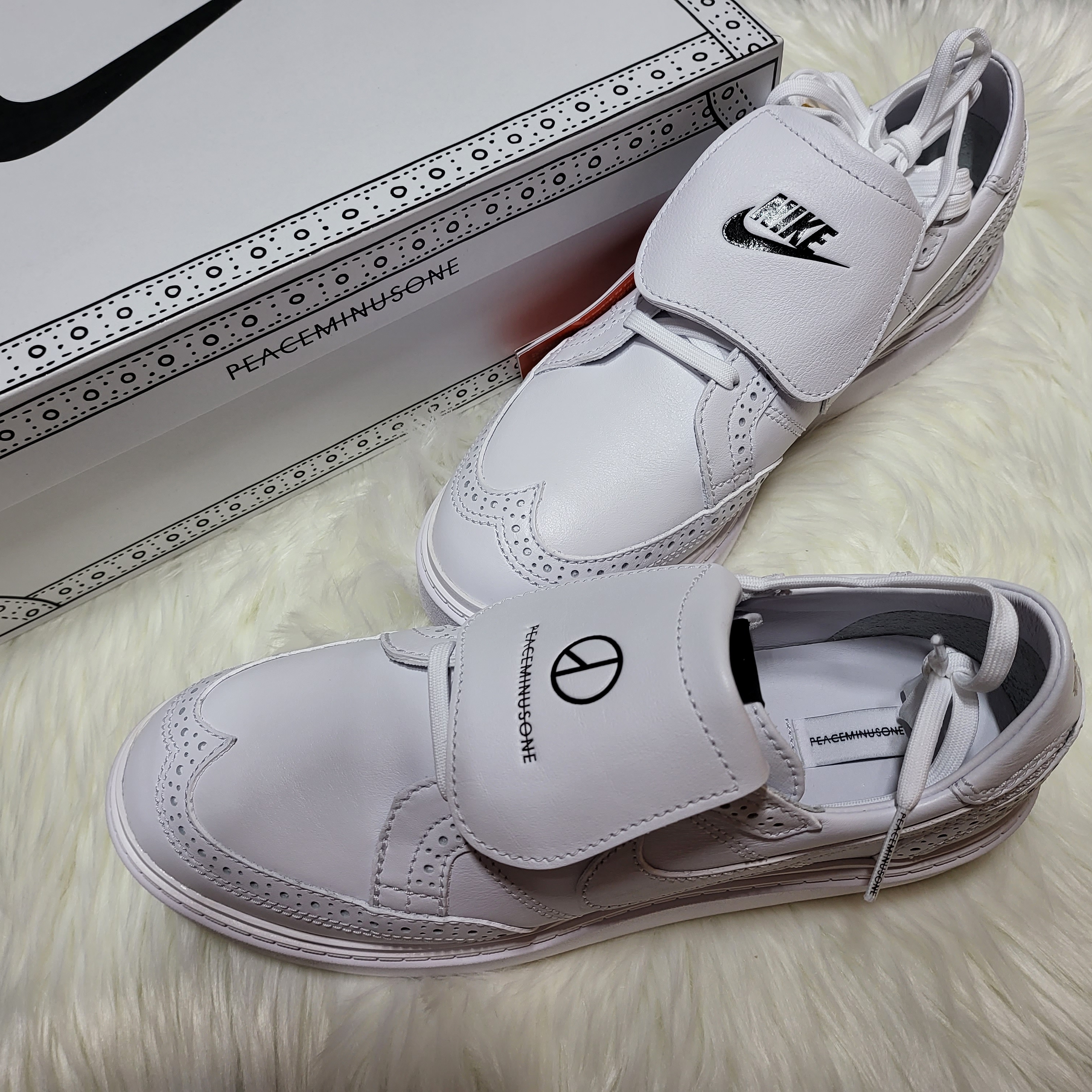 Nike x Peaceminusone Kwondo1 White 착용 스타일 - 2