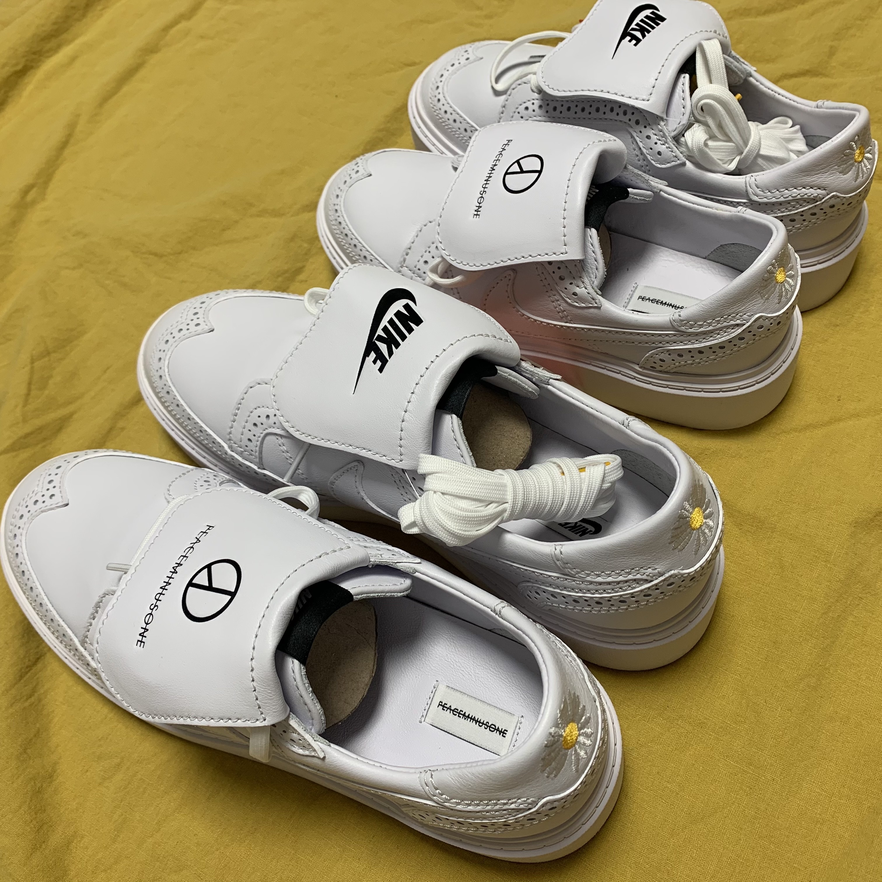 Nike x Peaceminusone Kwondo1 White 착용 스타일 - 1