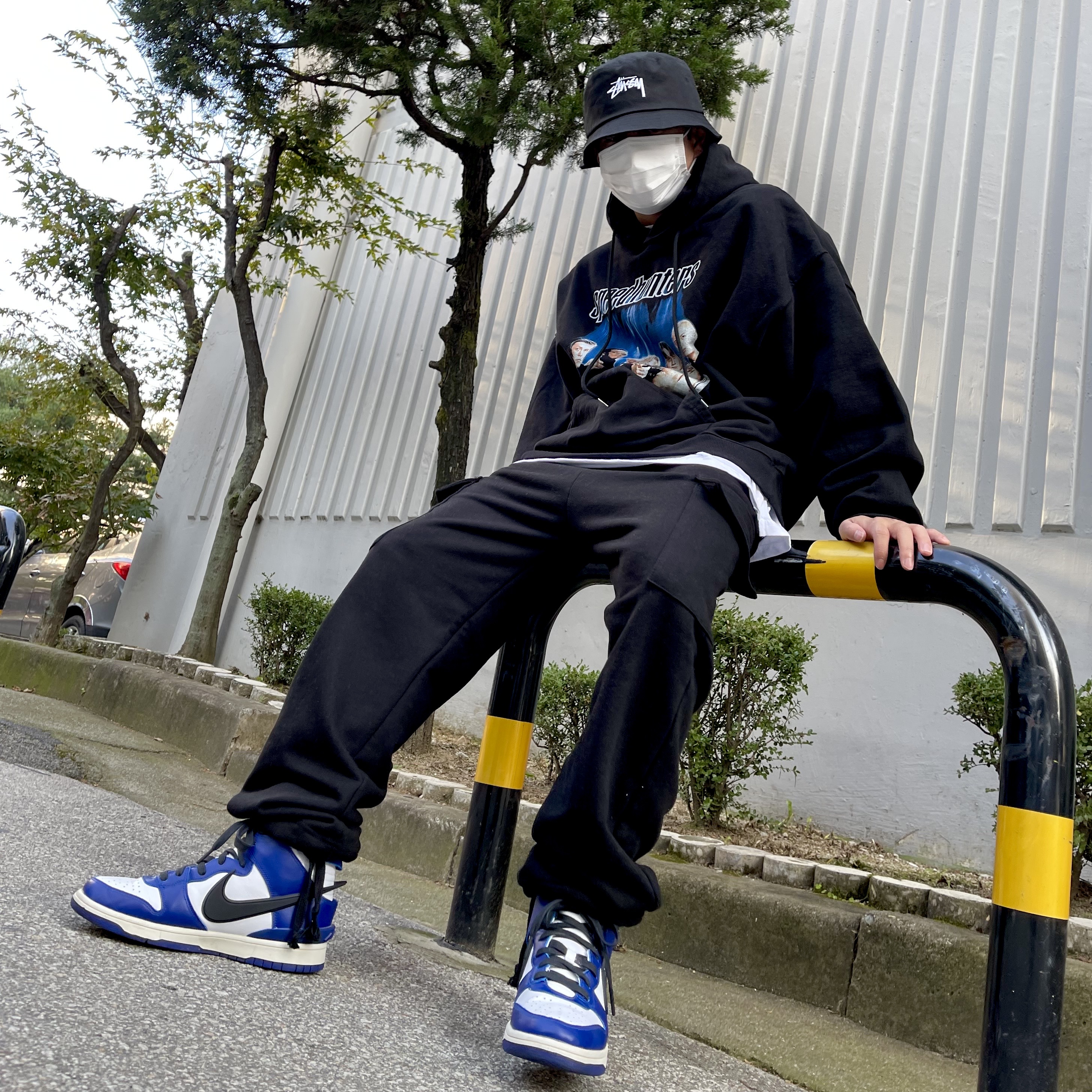 Nike x Ambush Dunk High Deep Royal Blue 착용 스타일