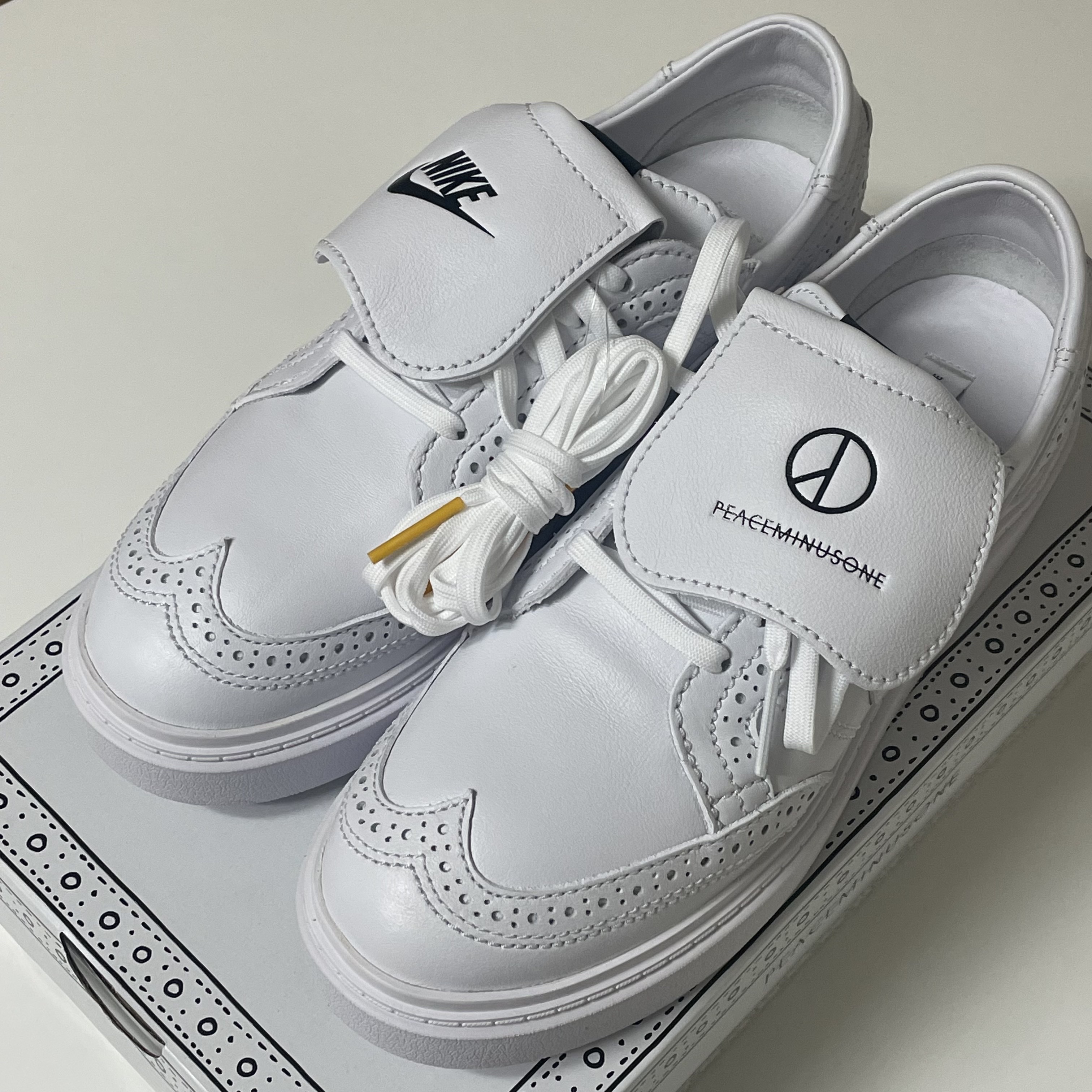 Nike x Peaceminusone Kwondo1 White 착용 스타일 - 2