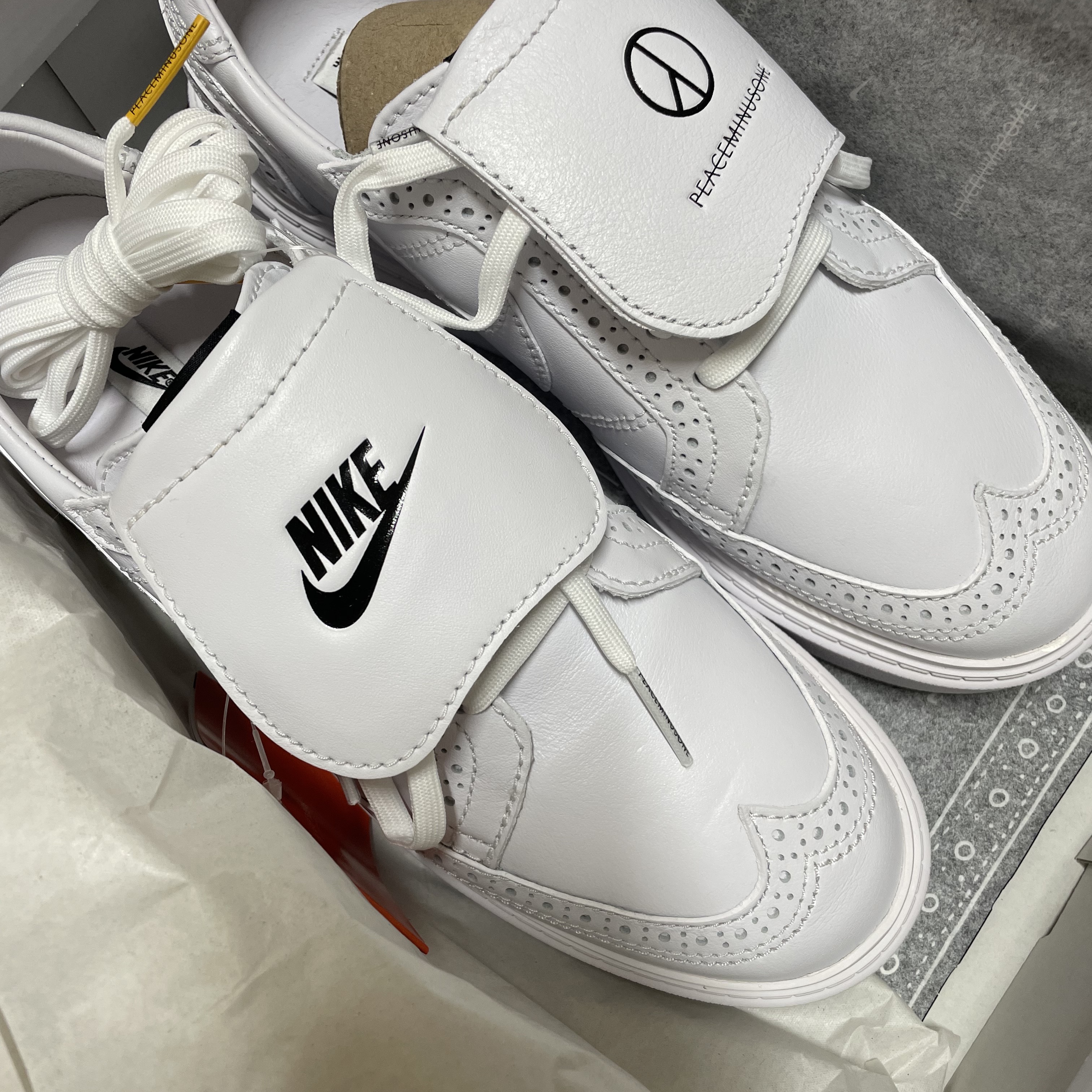 Nike x Peaceminusone Kwondo1 White 착용 스타일 - 1