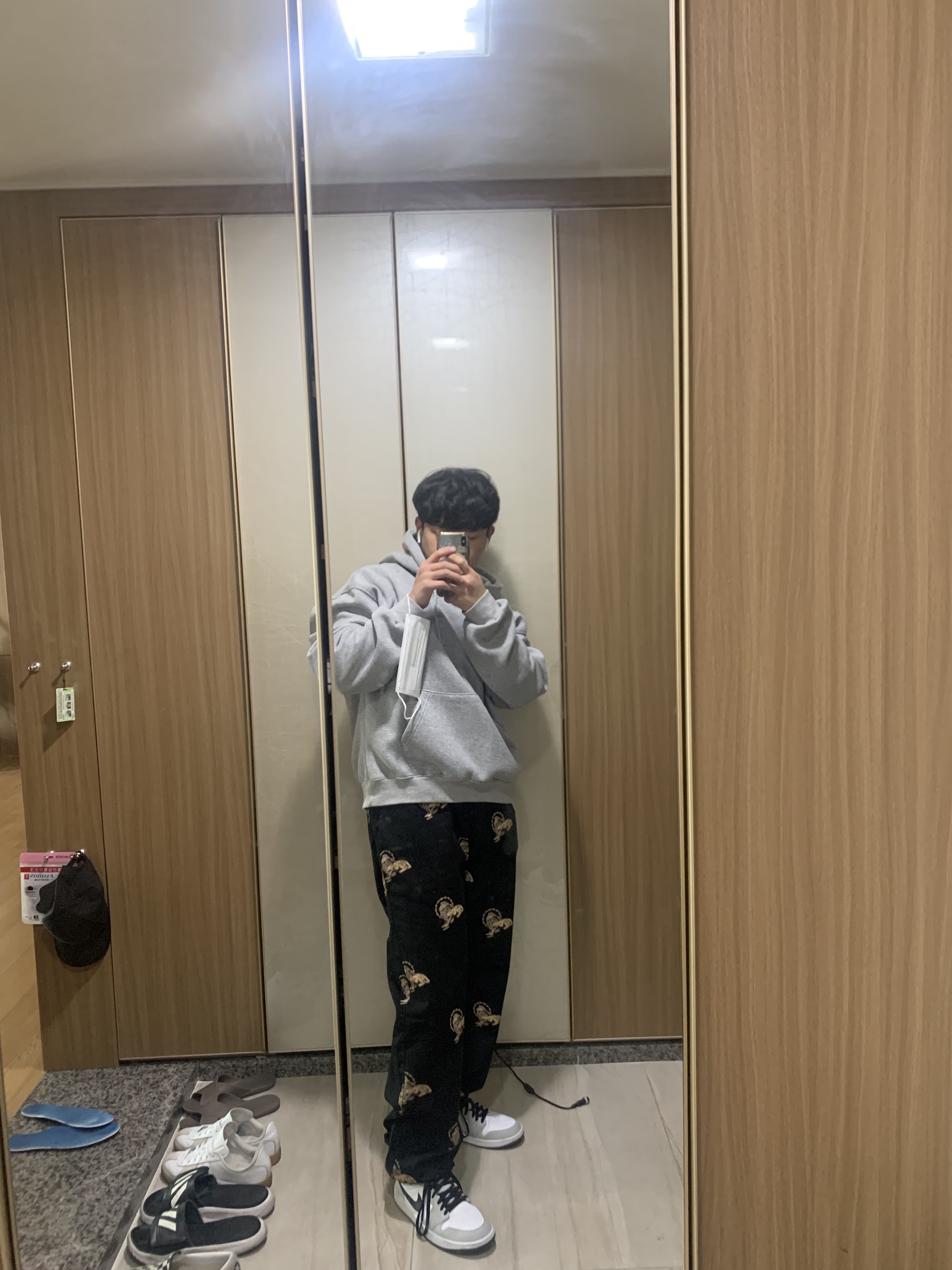 (W) Jordan 1 Mid Grey Fog 착용 스타일