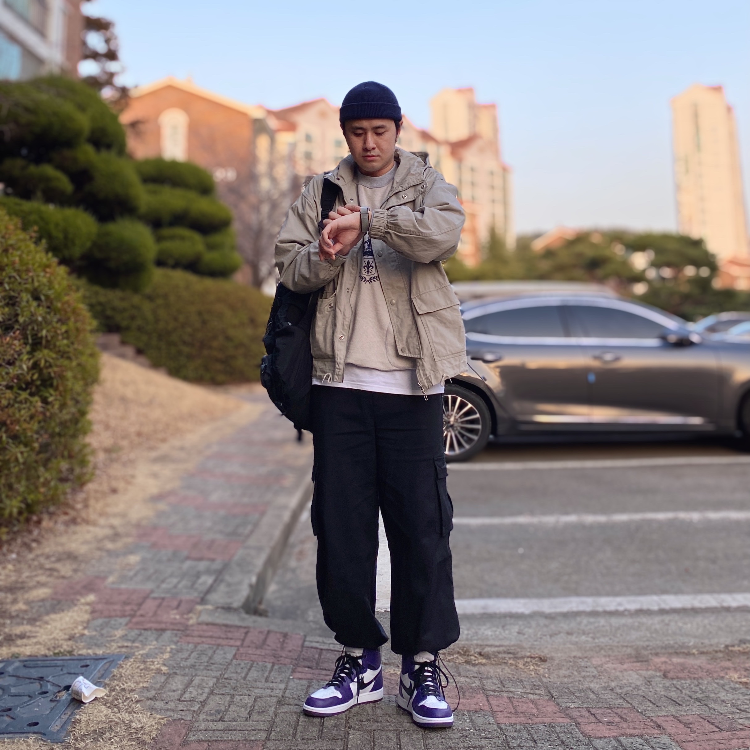 Jordan 1 Retro High OG Court Purple 2020 착용 스타일 - 2