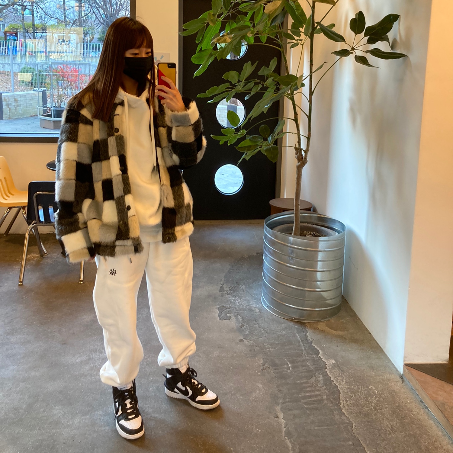 Nike x Ambush Dunk High Black 착용 스타일