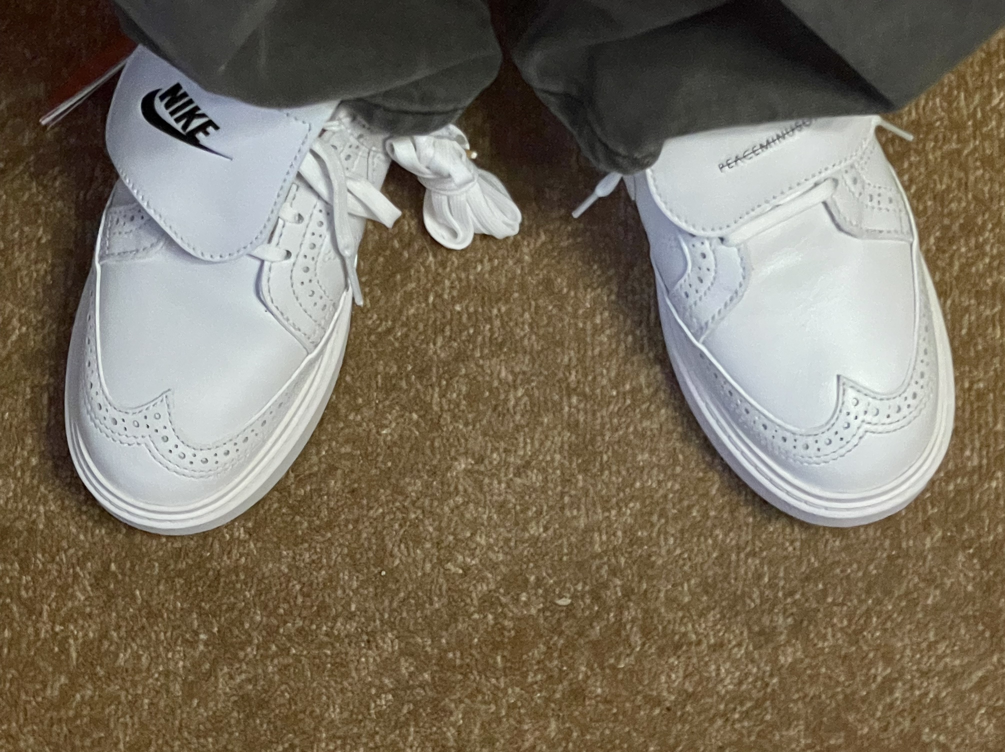 Nike x Peaceminusone Kwondo1 White 착용 스타일 - 1