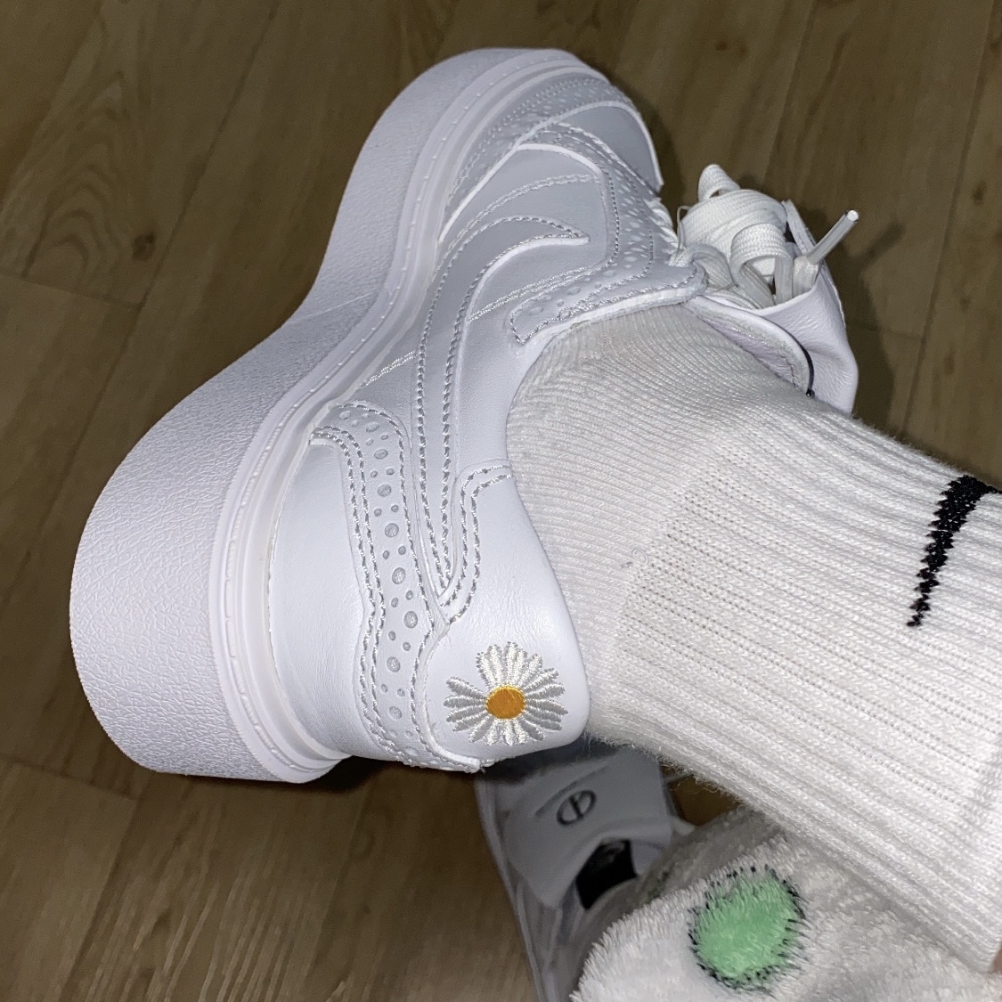 Nike x Peaceminusone Kwondo1 White 착용 스타일 - 1