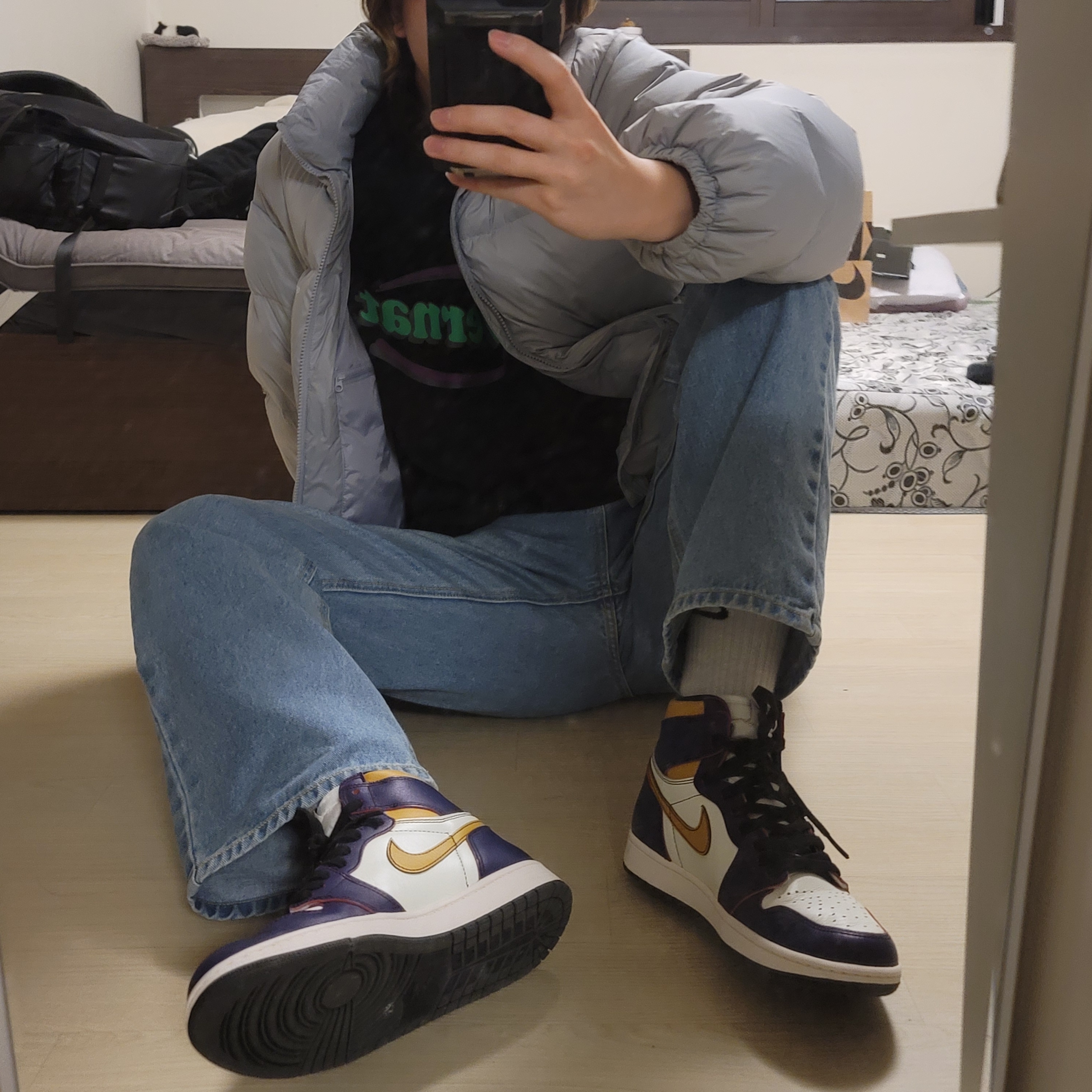 Jordan 1 Retro High OG Defiant SB LA to Chicago 착용 스타일