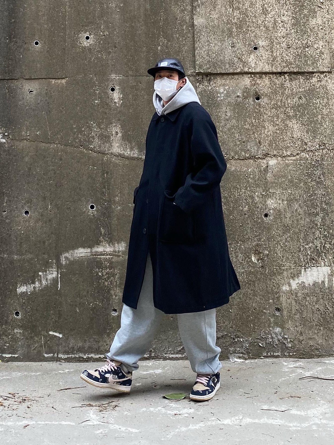 Nike x Travis Scott SB Dunk Low, Nike x Stussy NRG ZR Fleece Pants Heather Grey - US/EU 착용 스타일