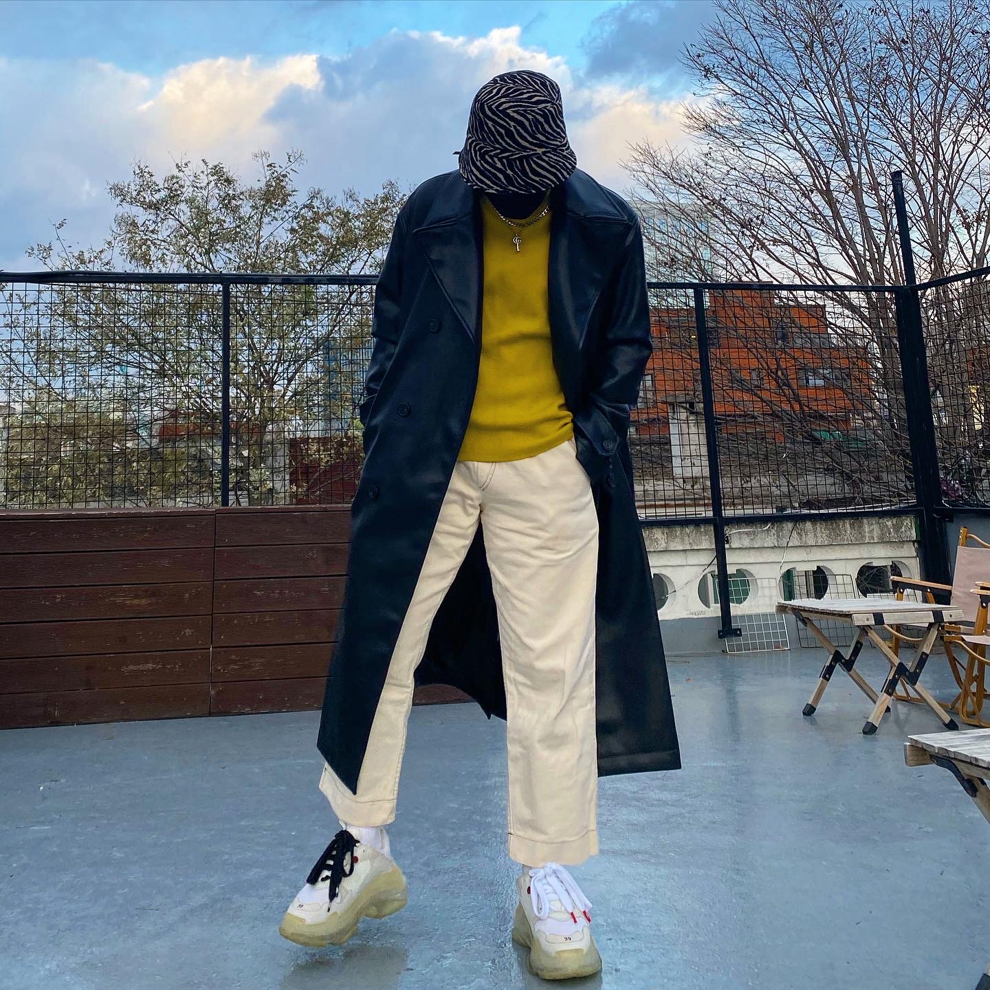 Balenciaga Triple S Clear Sole White 2019 착용 스타일