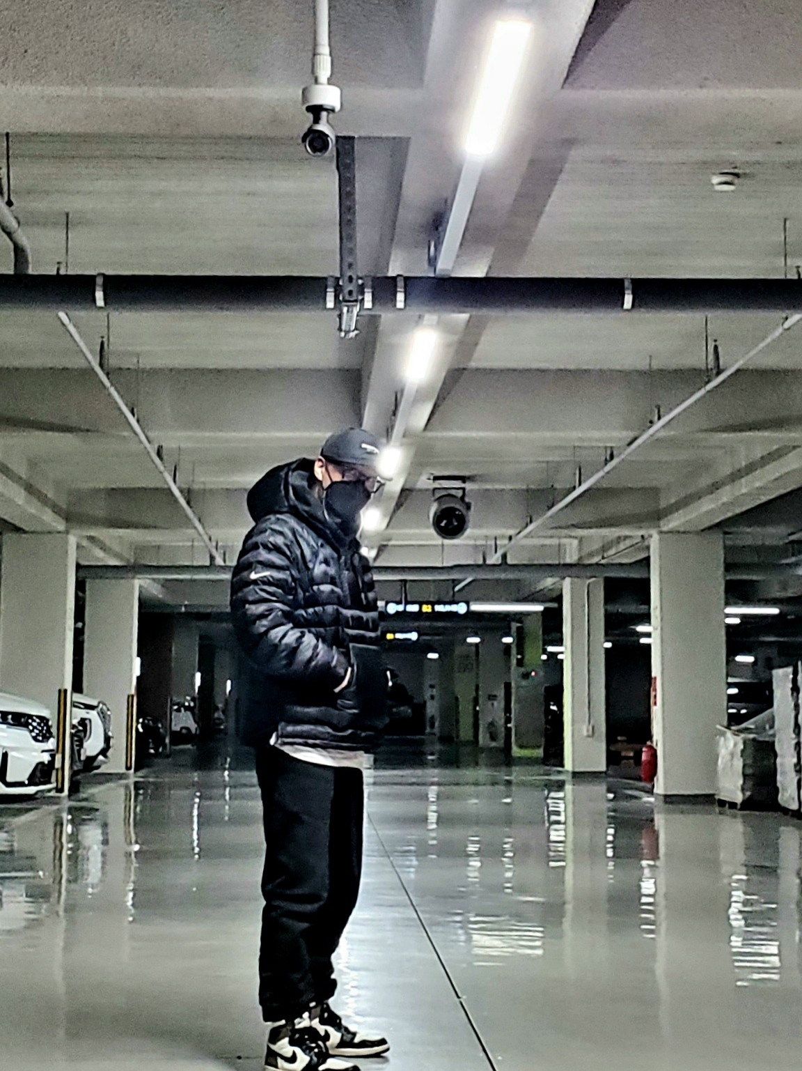 Nike x Stussy Insultd Jacket Black - US/EU, Essentials Sweatpants Dark Slate/Black 2020 착용 스타일 - 3