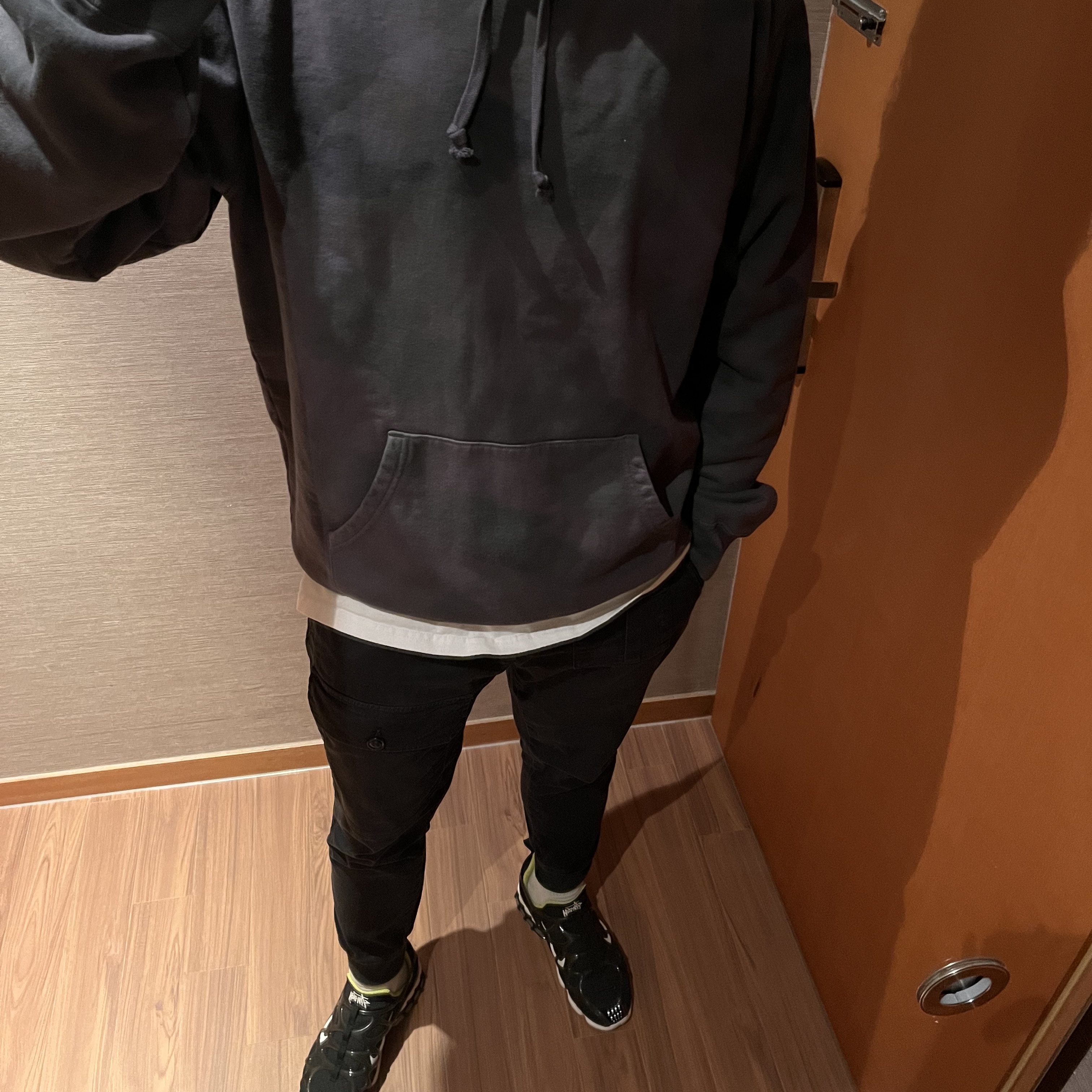 Nike x Stussy Air Zoom Spiridon Kukini Black 착용 스타일
