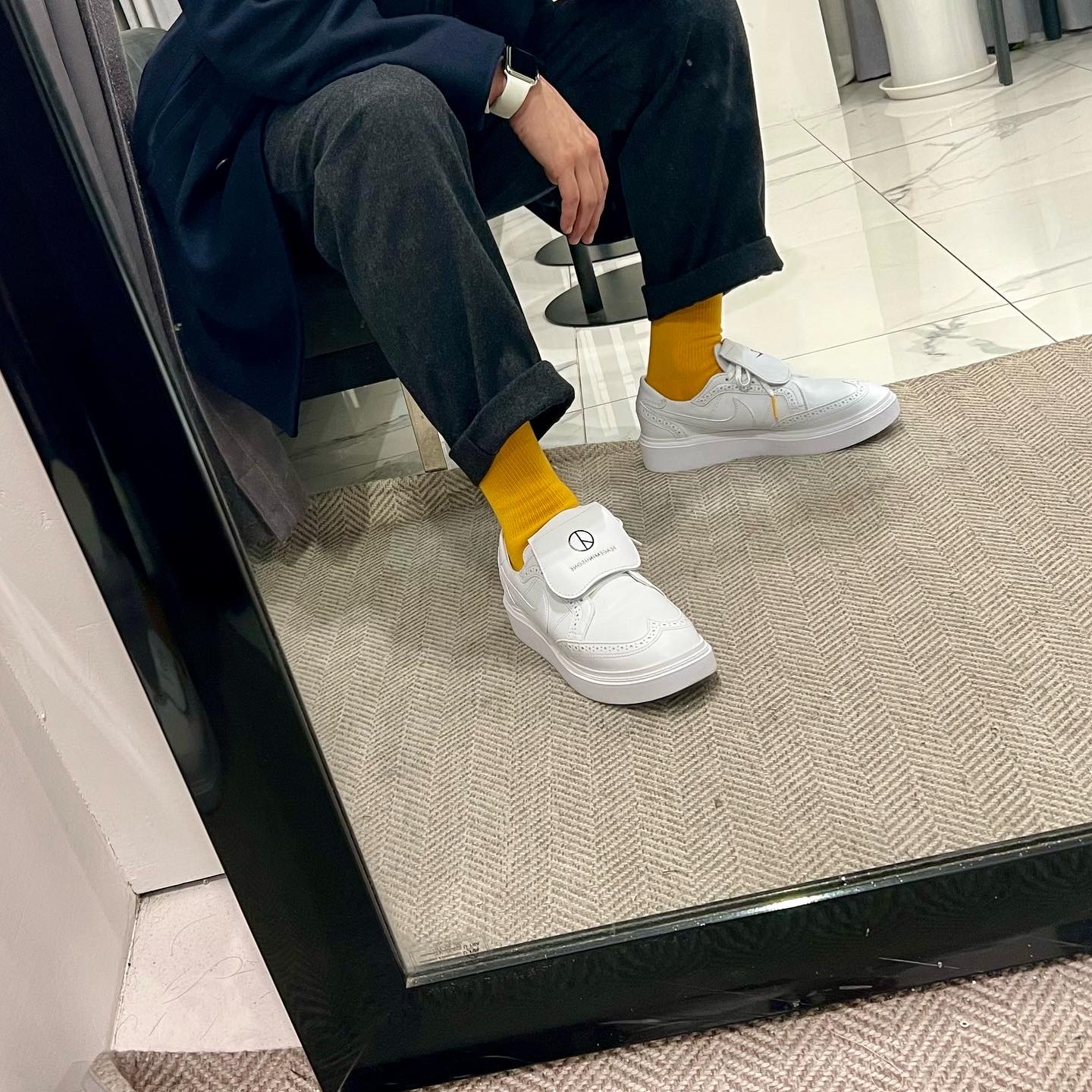 Nike x Peaceminusone Kwondo1 White 착용 스타일 - 2