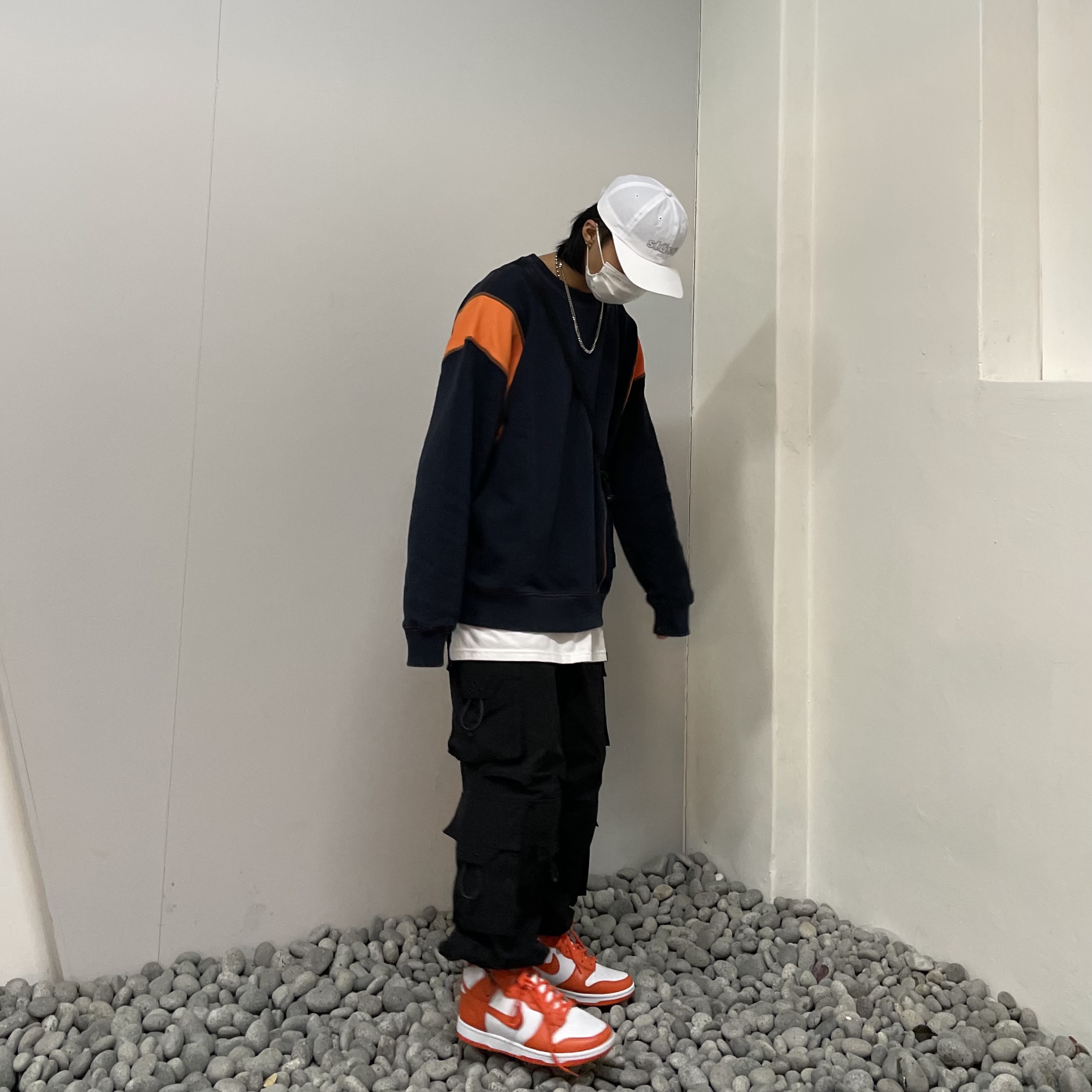 Nike Dunk High Retro Orange Blaze 착용 스타일 - 1