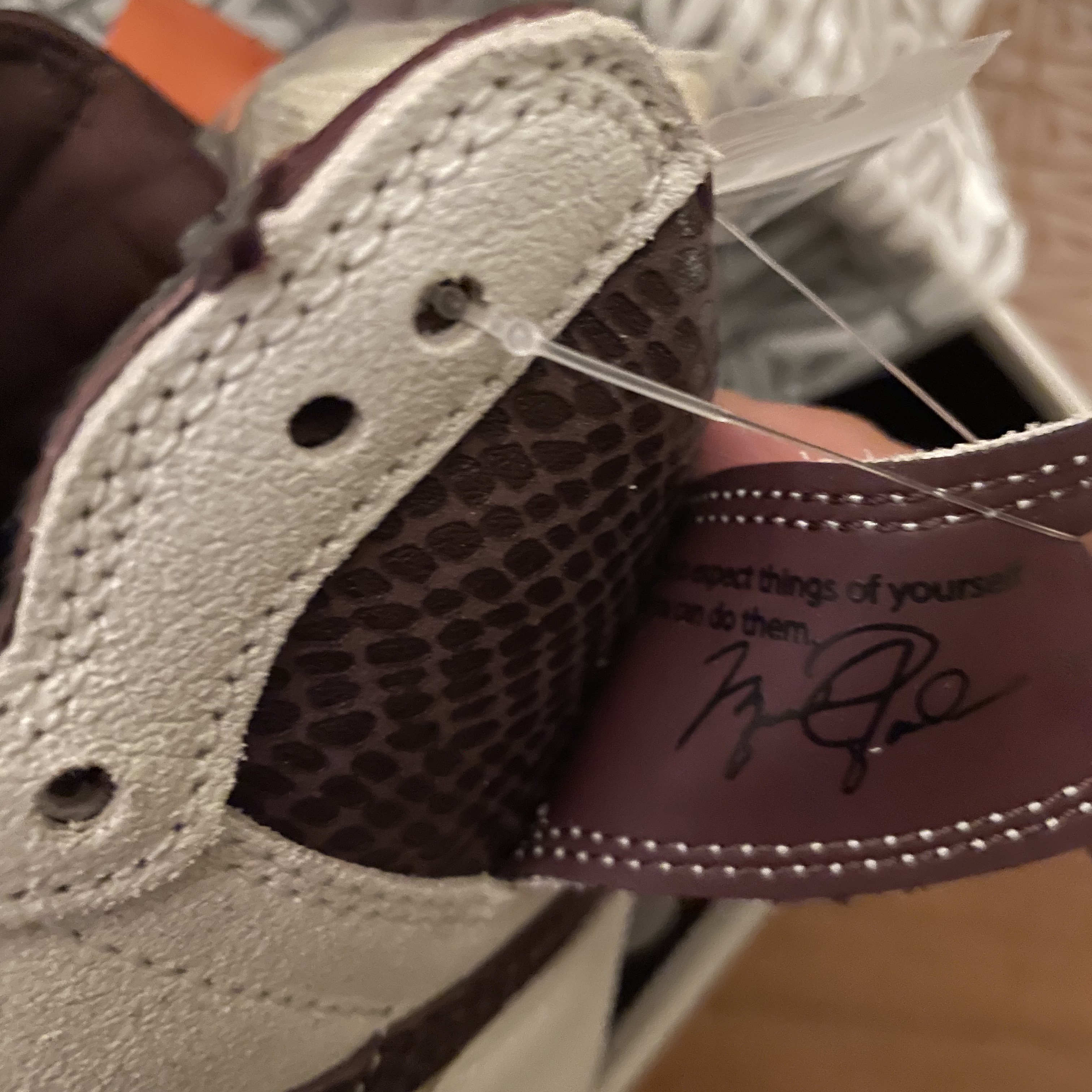 Jordan 1 x A Ma Maniere Retro High OG SP Sail and Burgundy 착용 스타일 - 3
