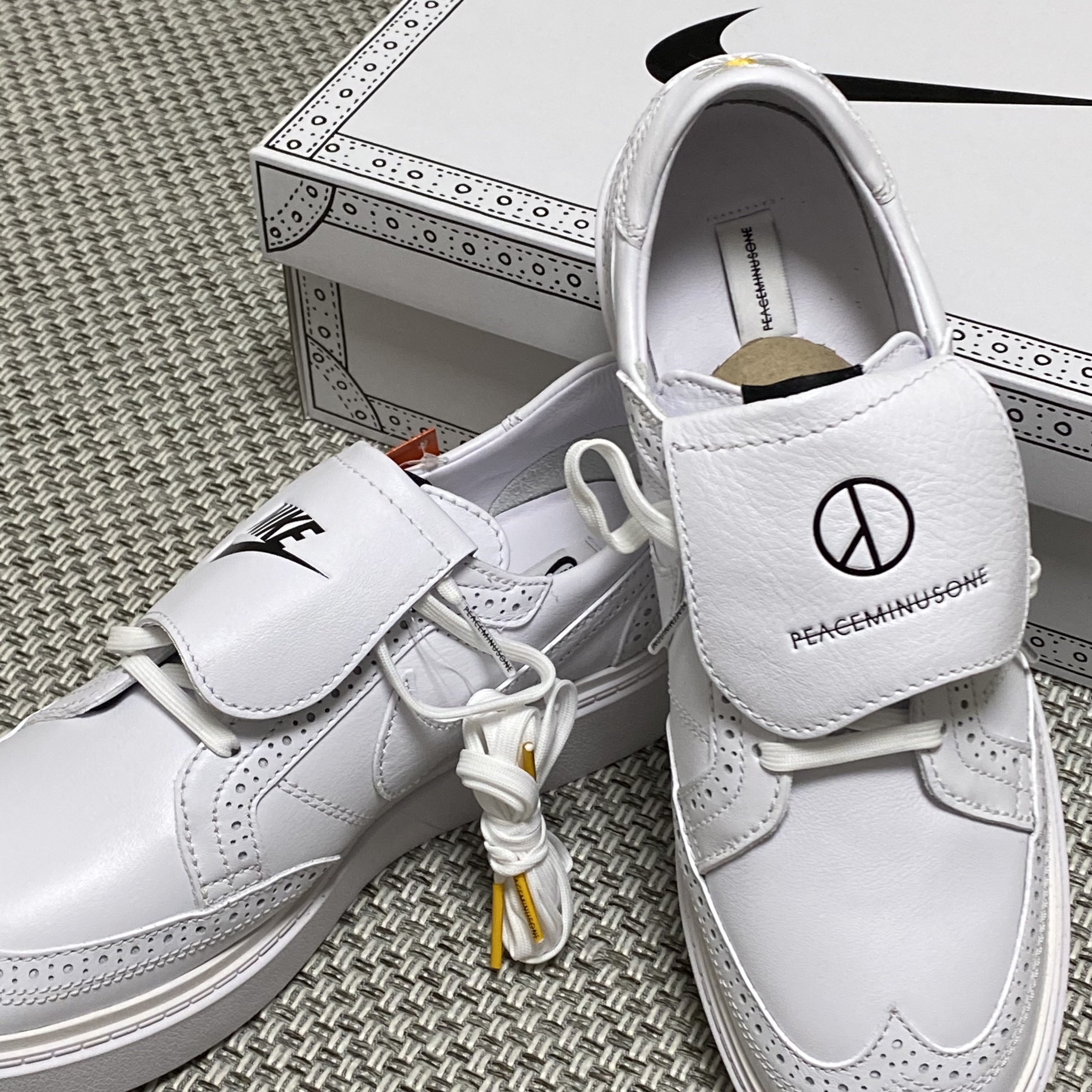 Nike x Peaceminusone Kwondo1 White 착용 스타일
