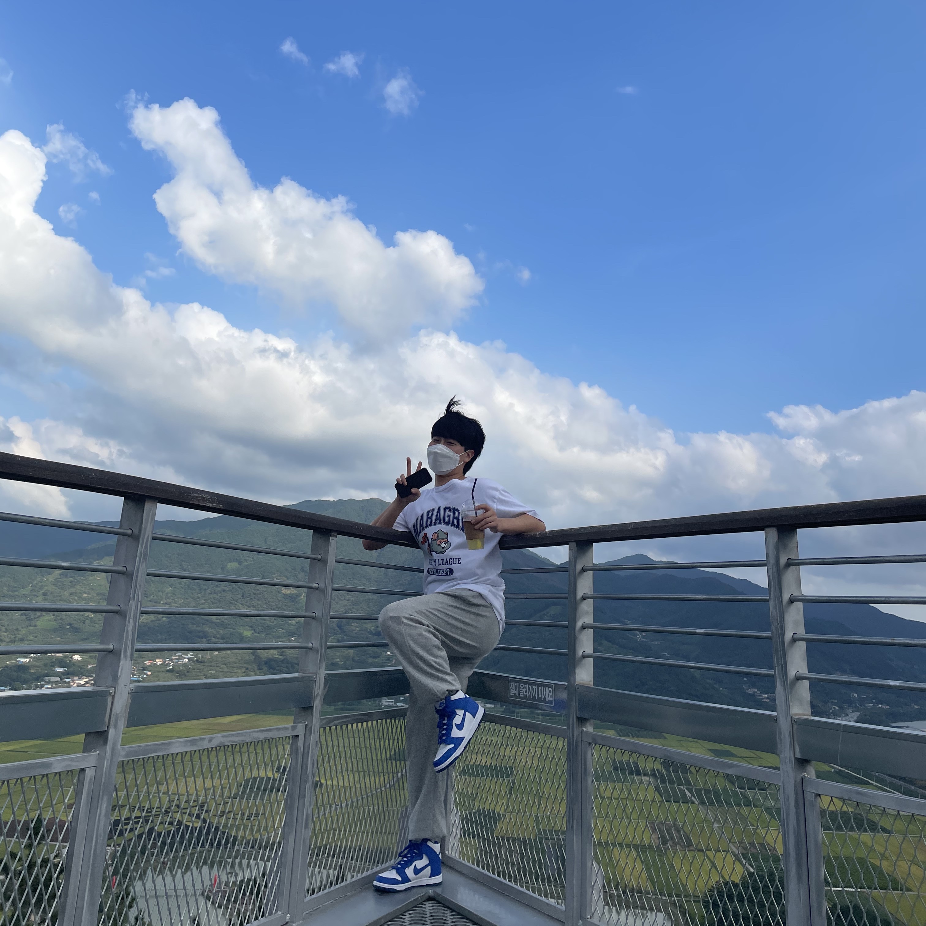 (GS) Nike Dunk High Game Royal 착용 스타일