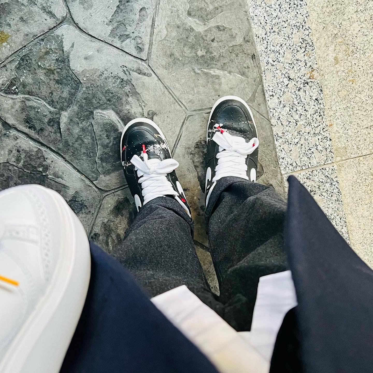 Nike x Peaceminusone Kwondo1 White, Nike x Peaceminusone Air Force 1 Low Para-Noise 착용 스타일 - 2