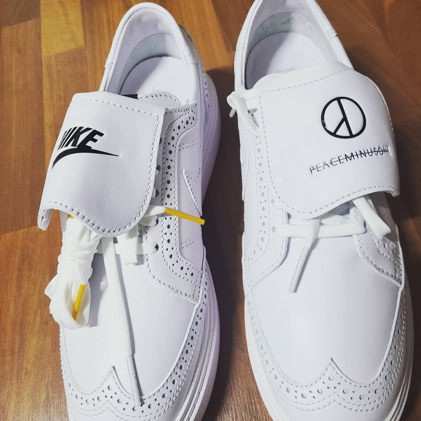 Nike x Peaceminusone Kwondo1 White 착용 스타일 - 4