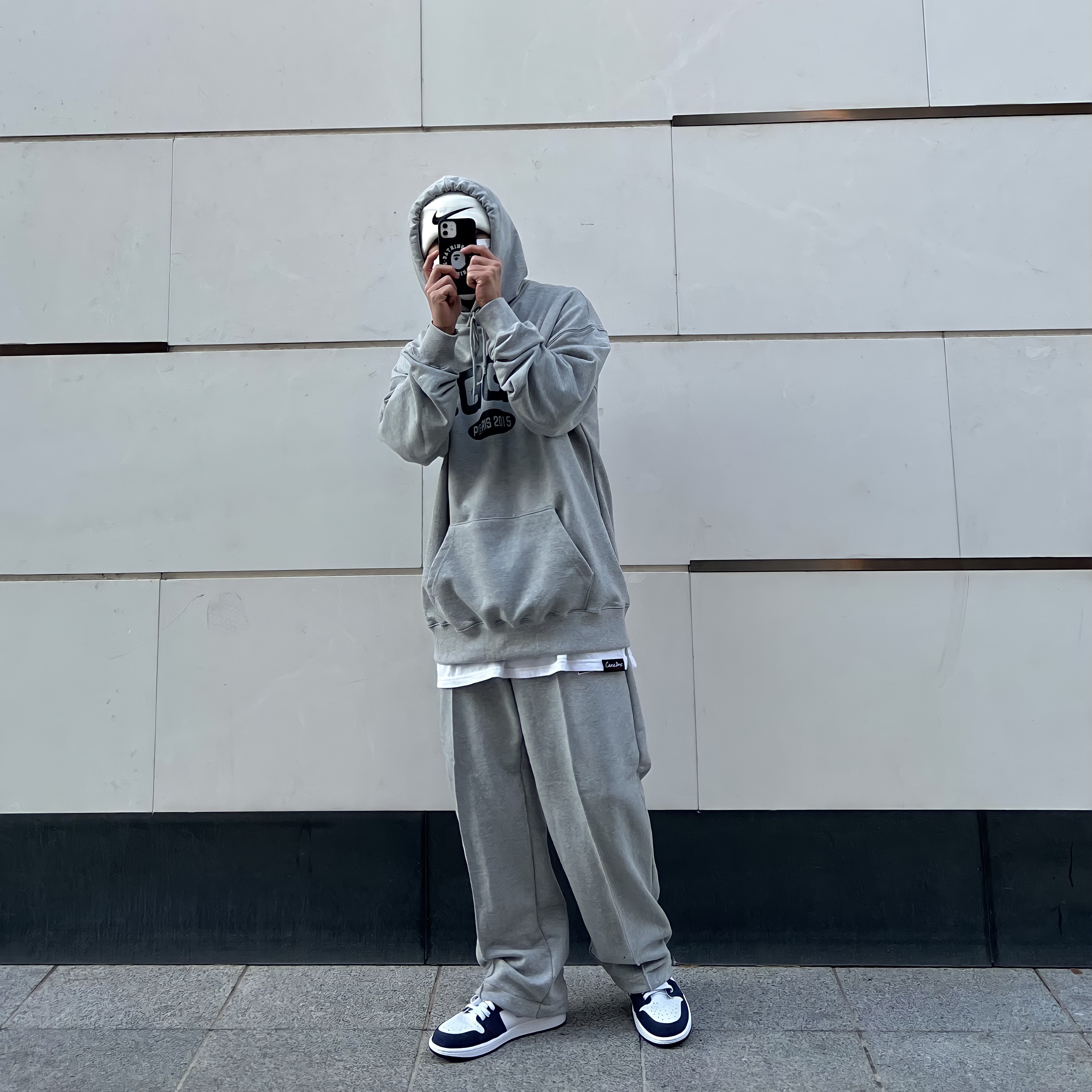 Jordan 1 Retro High OG CO.JP Midnight Navy, Nike x Stussy Cuff Beanie White 착용 스타일