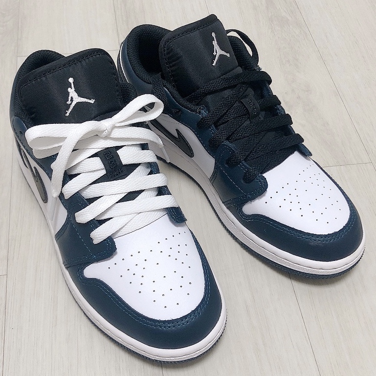 (GS) Jordan 1 Low Armory Navy, Jordan 1 Low Dark Teal 착용 스타일 - 1