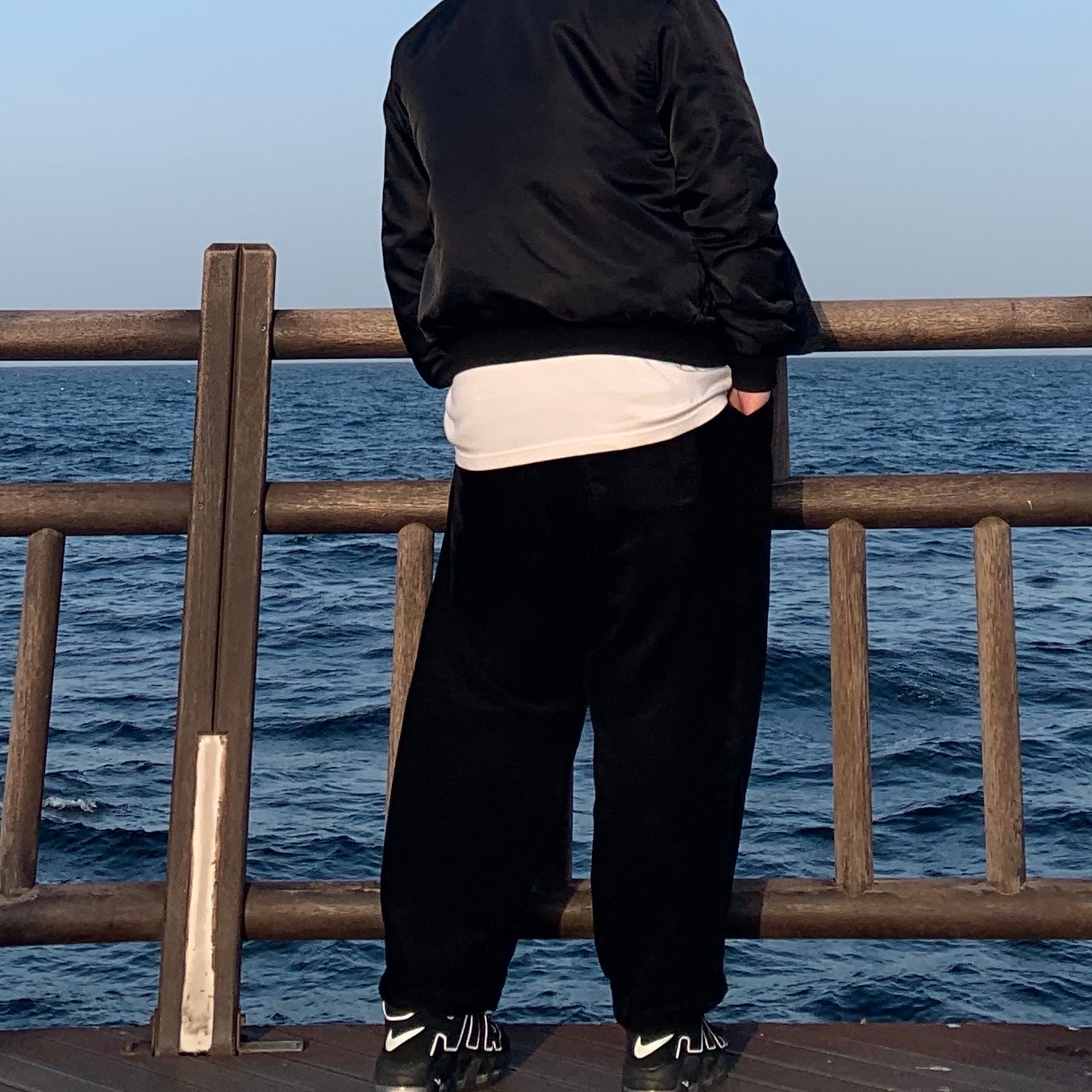 Nike Air More Uptempo Black White 2020 착용 스타일