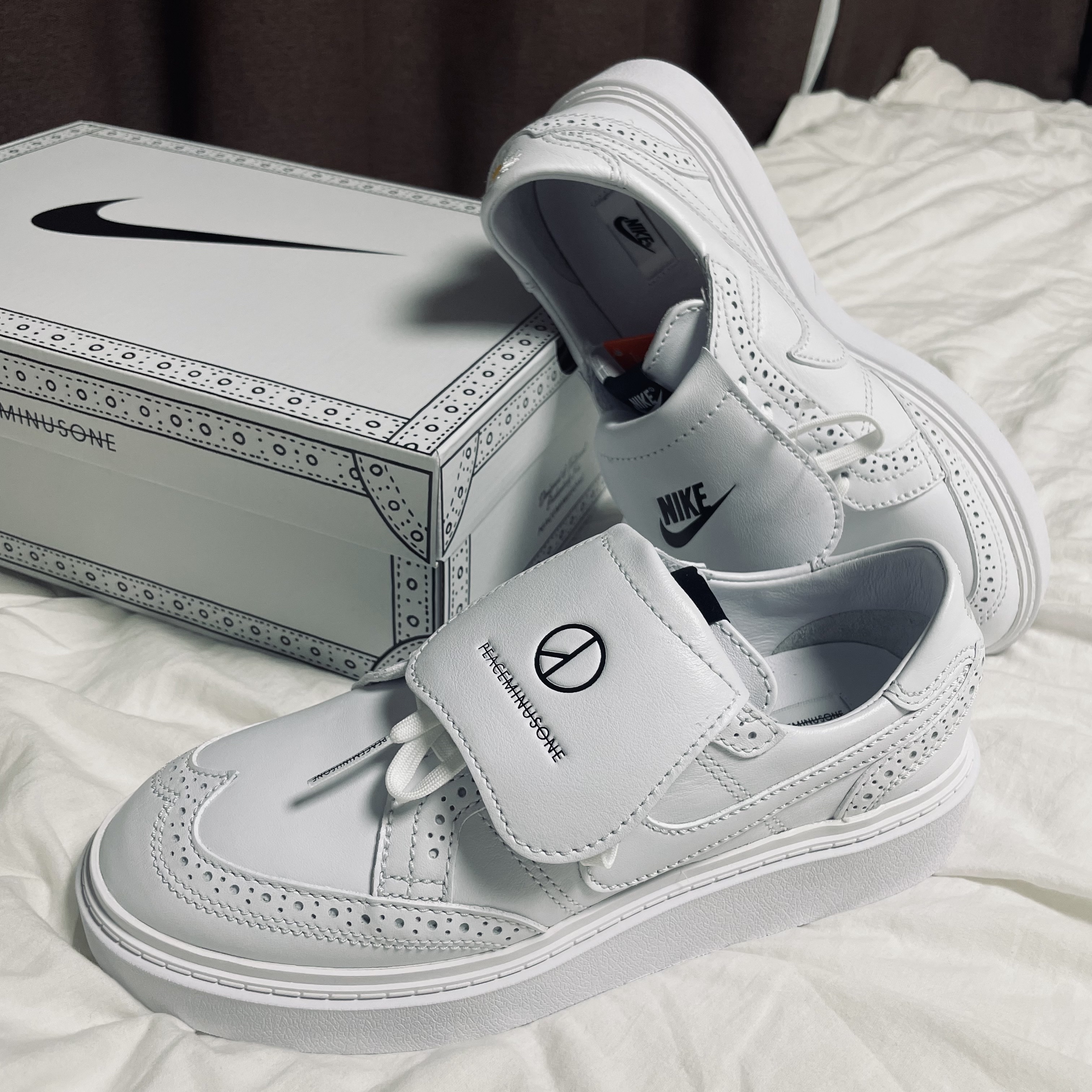 Nike x Peaceminusone Kwondo1 White 착용 스타일 - 3