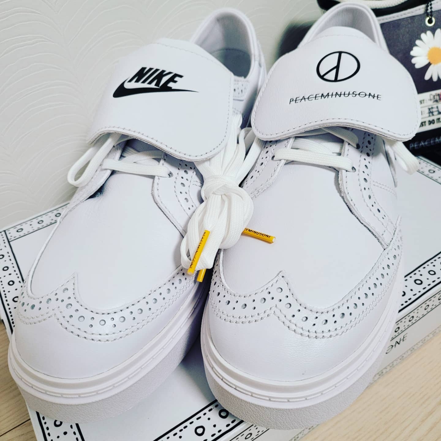 Nike x Peaceminusone Kwondo1 White 착용 스타일 - 2