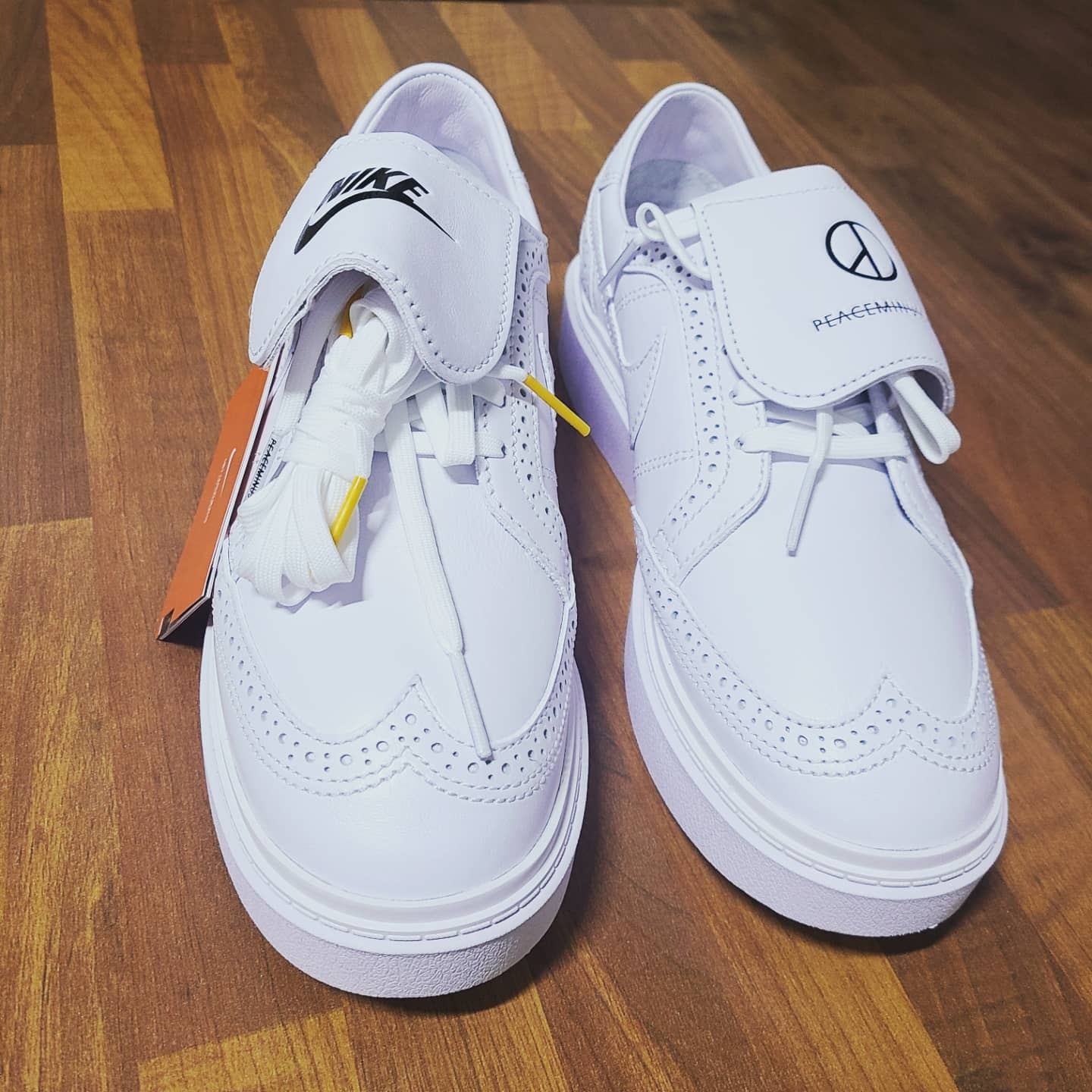 Nike x Peaceminusone Kwondo1 White 착용 스타일 - 3