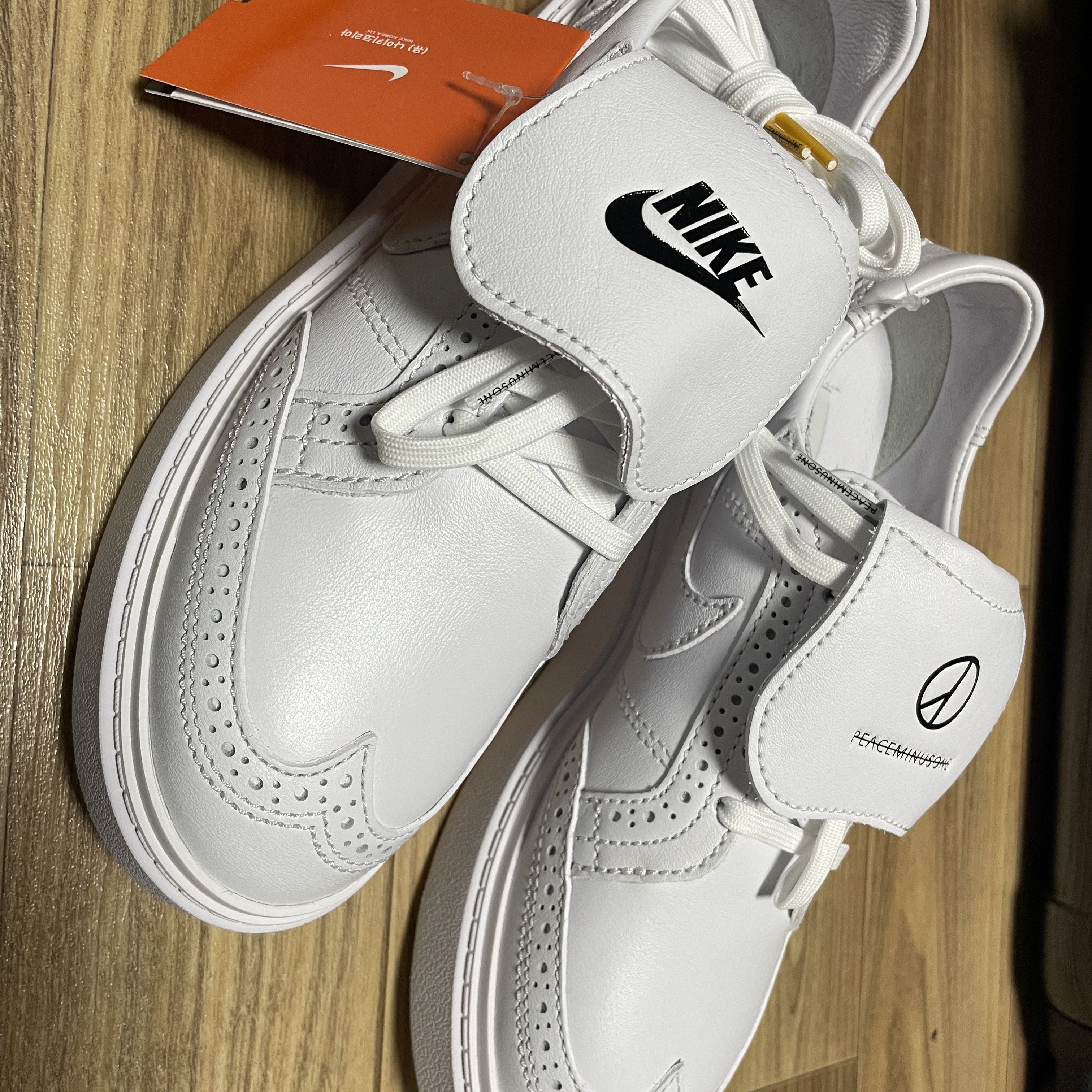 Nike x Peaceminusone Kwondo1 White 착용 스타일 - 2