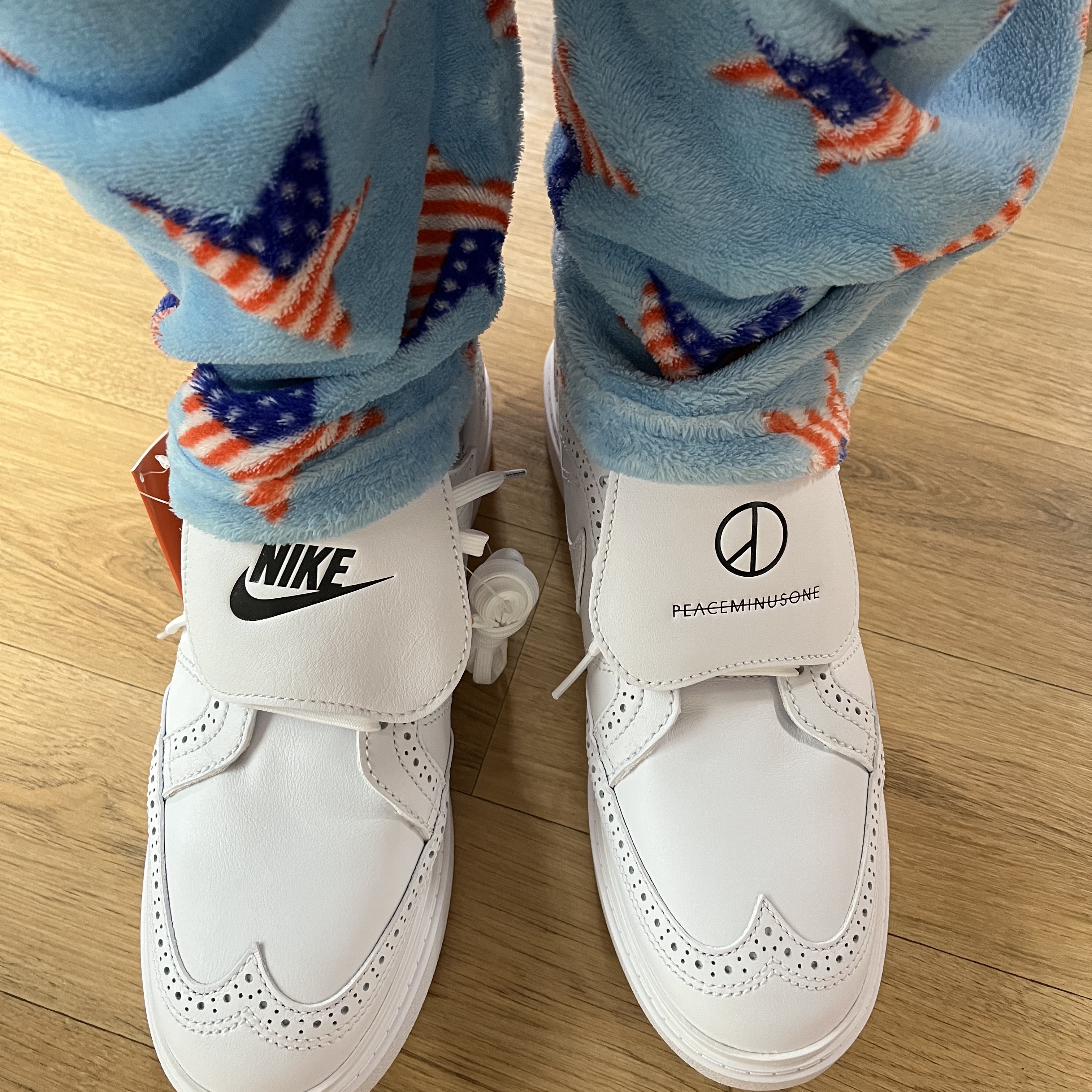 Nike x Peaceminusone Kwondo1 White 착용 스타일 - 2