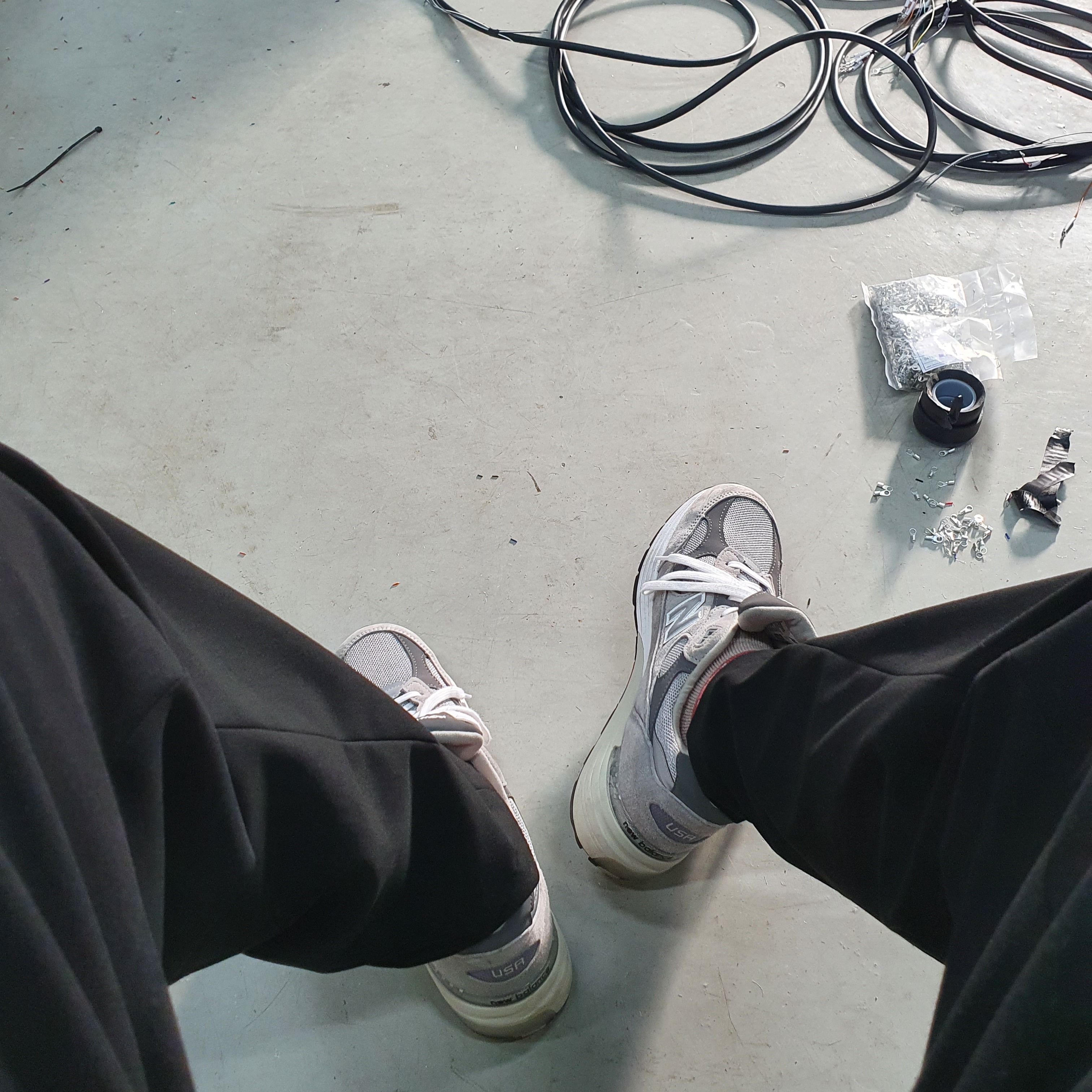 New Balance 992 Made in USA Grey - D Standard 착용 스타일 - 3
