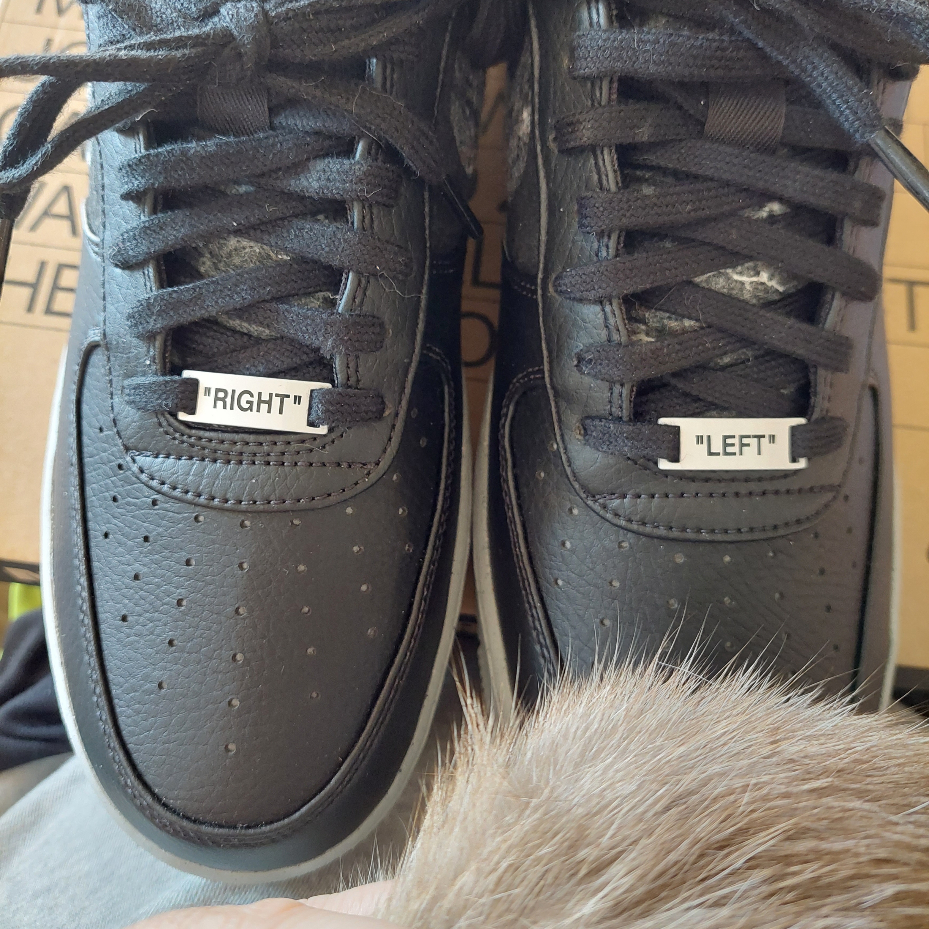 Nike Air Force 1 '07 LV8 Recycled Wool Pack Black Electric Green 착용 스타일
