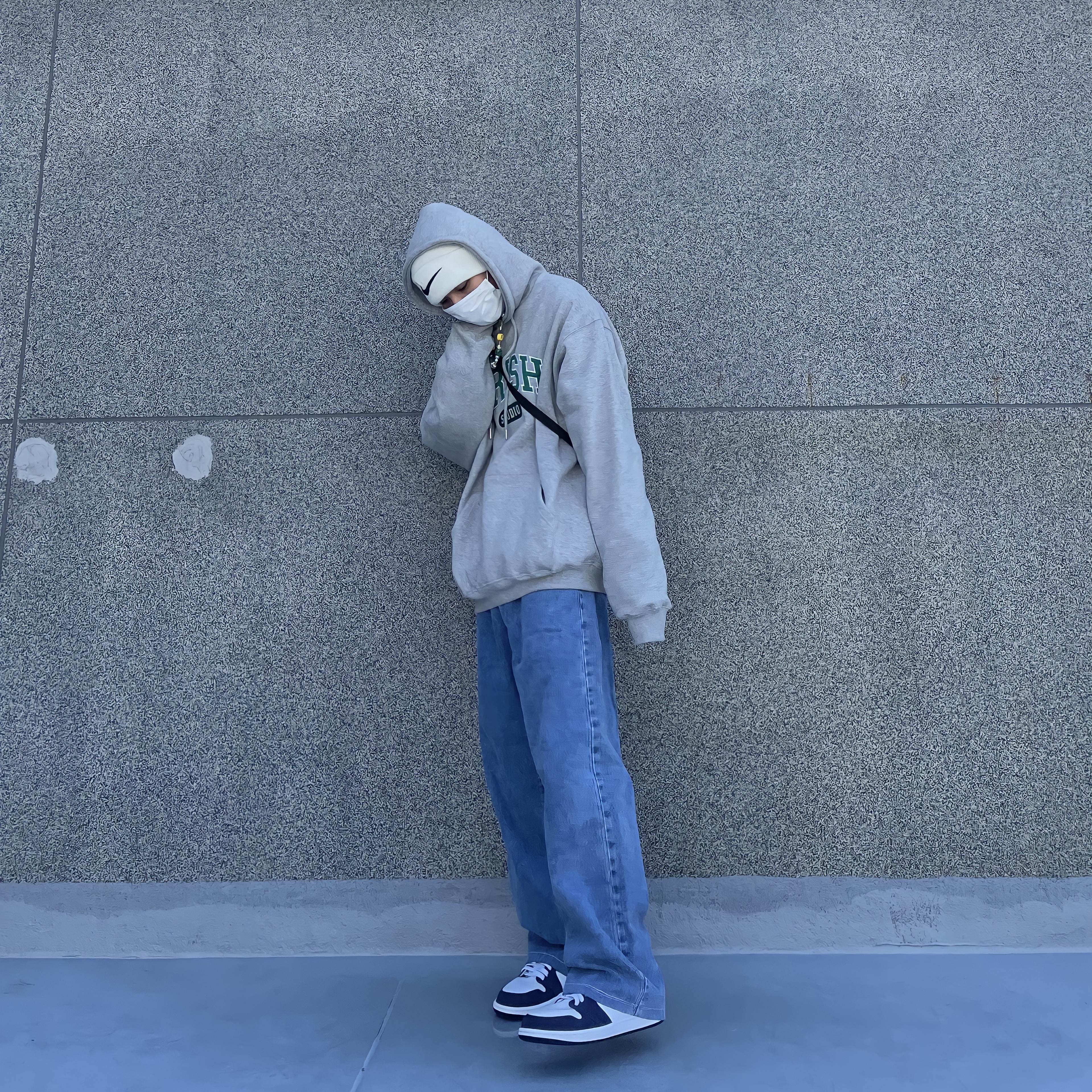 Jordan 1 Retro High OG CO.JP Midnight Navy, Nike x Stussy Cuff Beanie White 착용 스타일