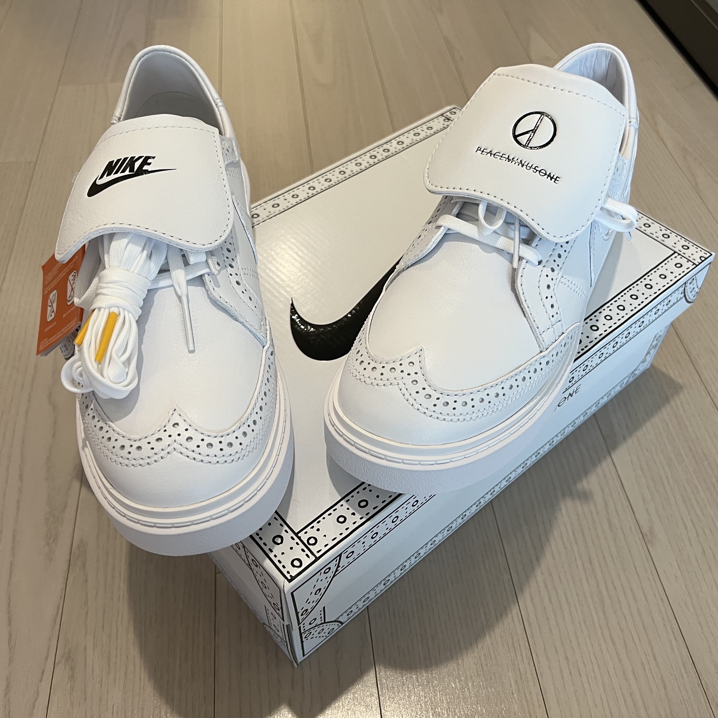 Nike x Peaceminusone Kwondo1 White 착용 스타일
