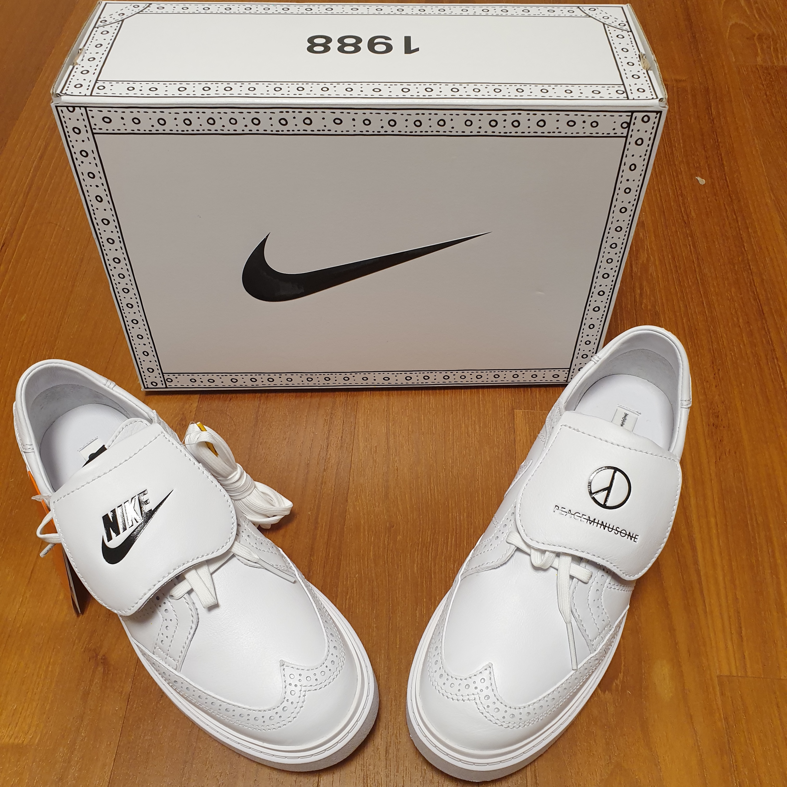 Nike x Peaceminusone Kwondo1 White 착용 스타일 - 2