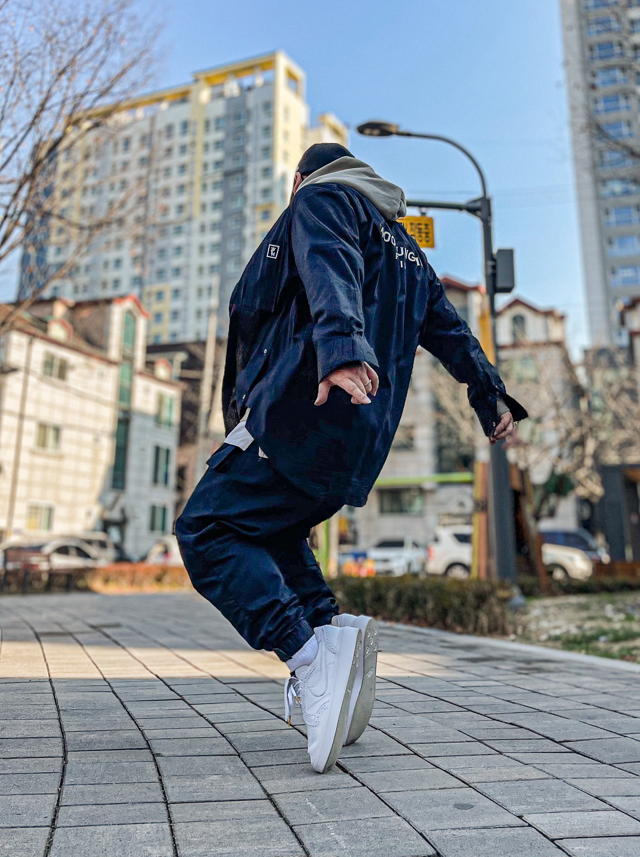 Nike x Peaceminusone Kwondo1 White 착용 스타일 - 1