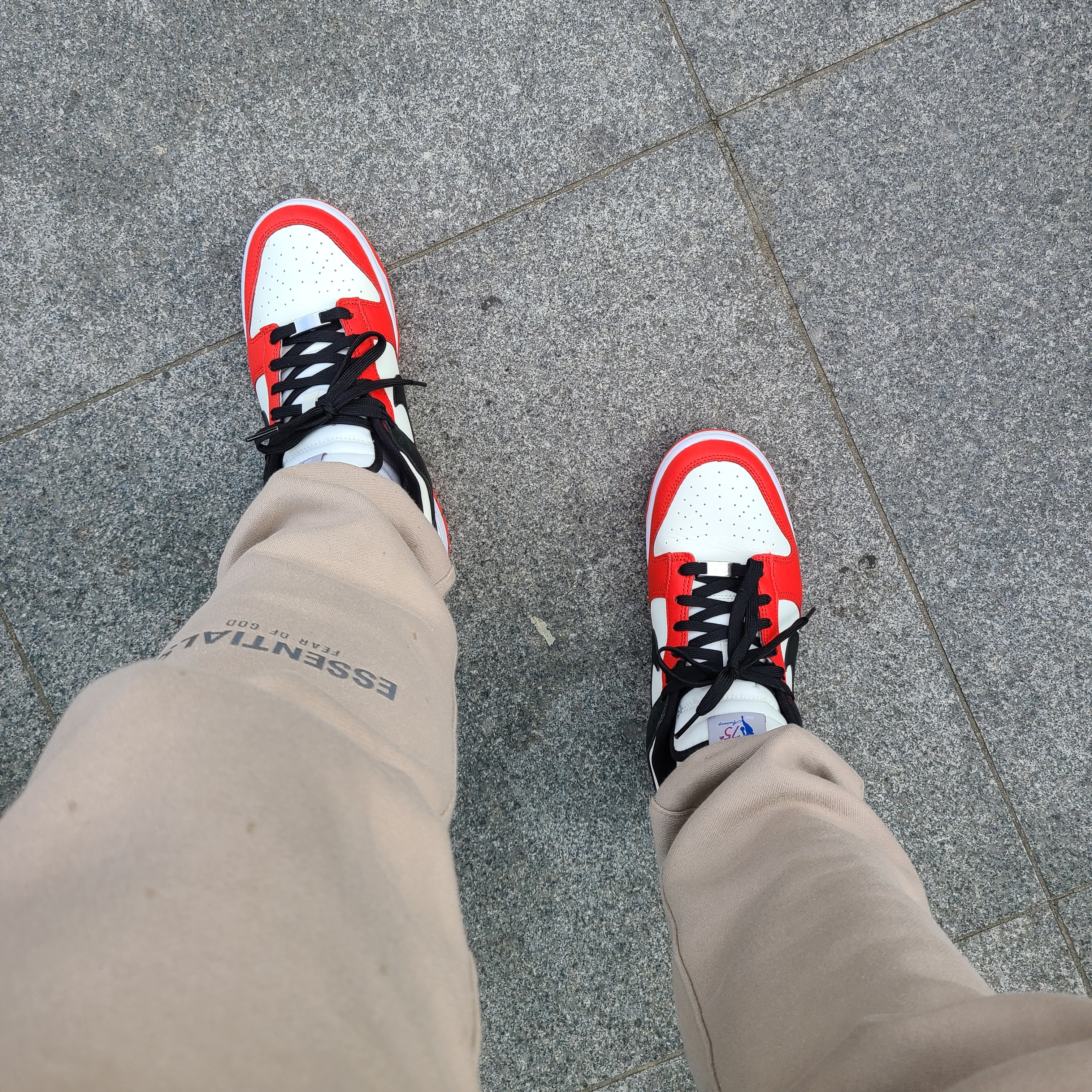 Nike x NBA Dunk Low Retro EMB Black and Chile Red, (W) Nike Dunk Low Coast 착용 스타일 - 2