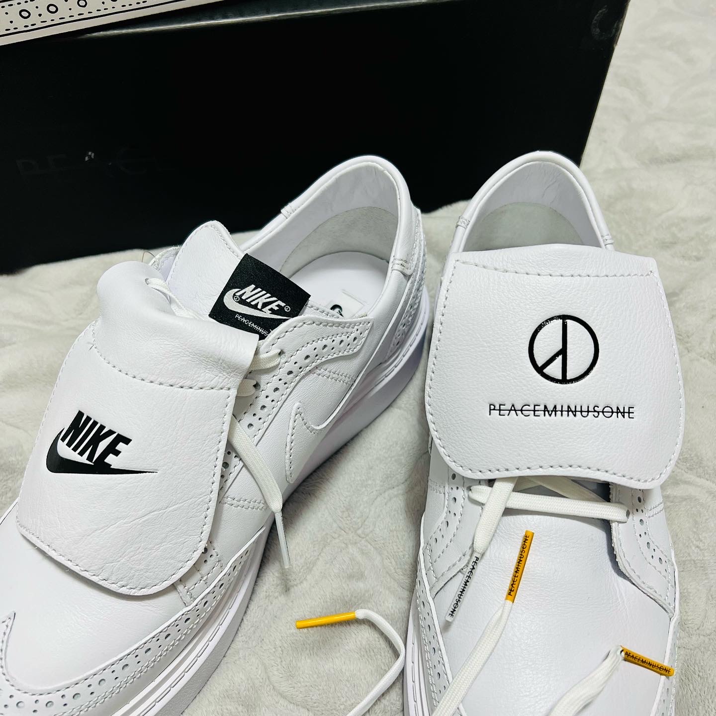 Nike x Peaceminusone Kwondo1 White 착용 스타일 - 1