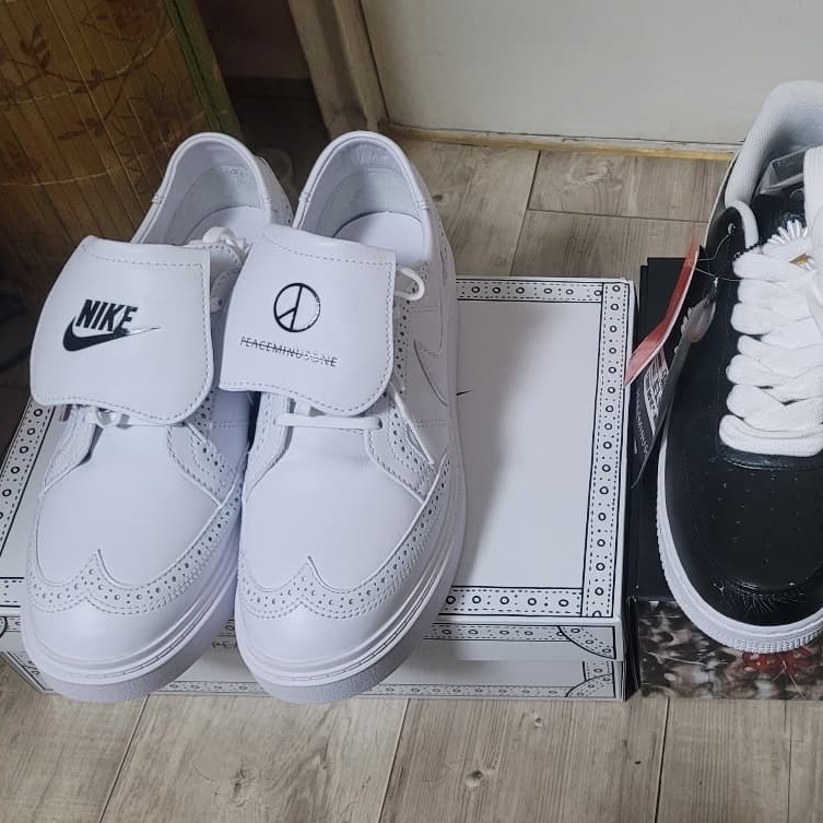 Nike x Peaceminusone Kwondo1 White 착용 스타일 - 5