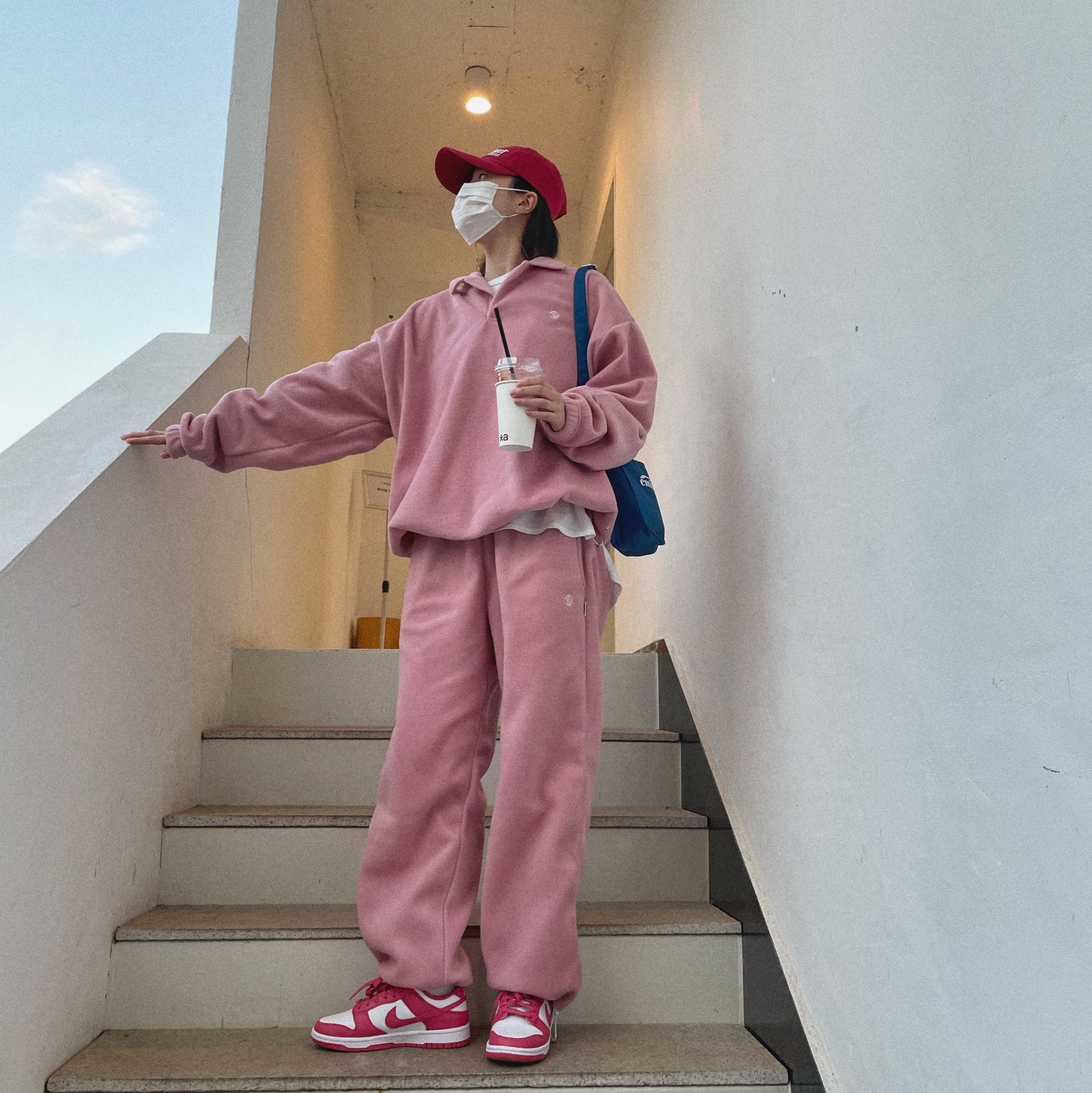 (W) Nike Dunk Low Archeo Pink 착용 스타일 - 3