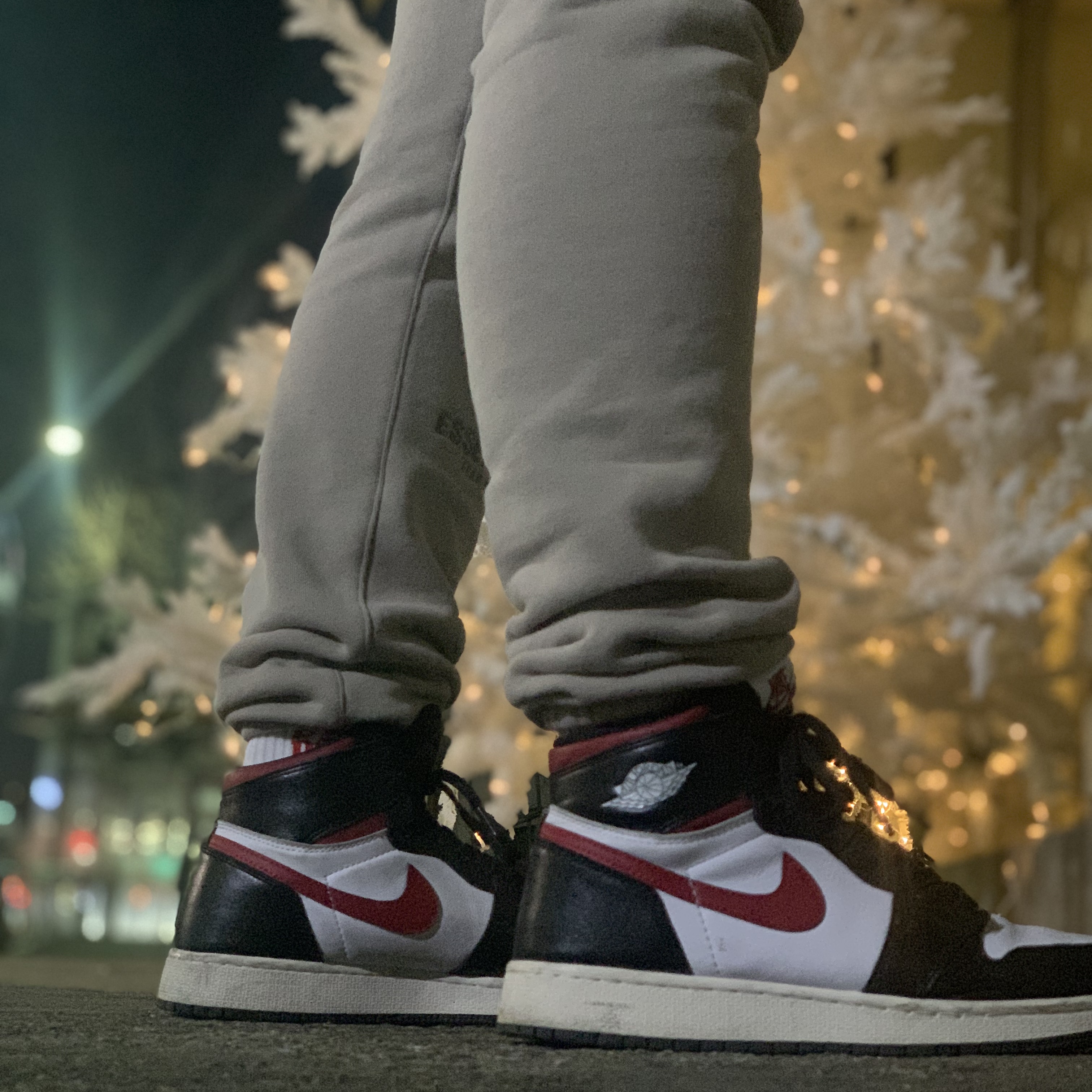 (GS) Jordan 1 Retro High OG Gym Red 착용 스타일 - 1