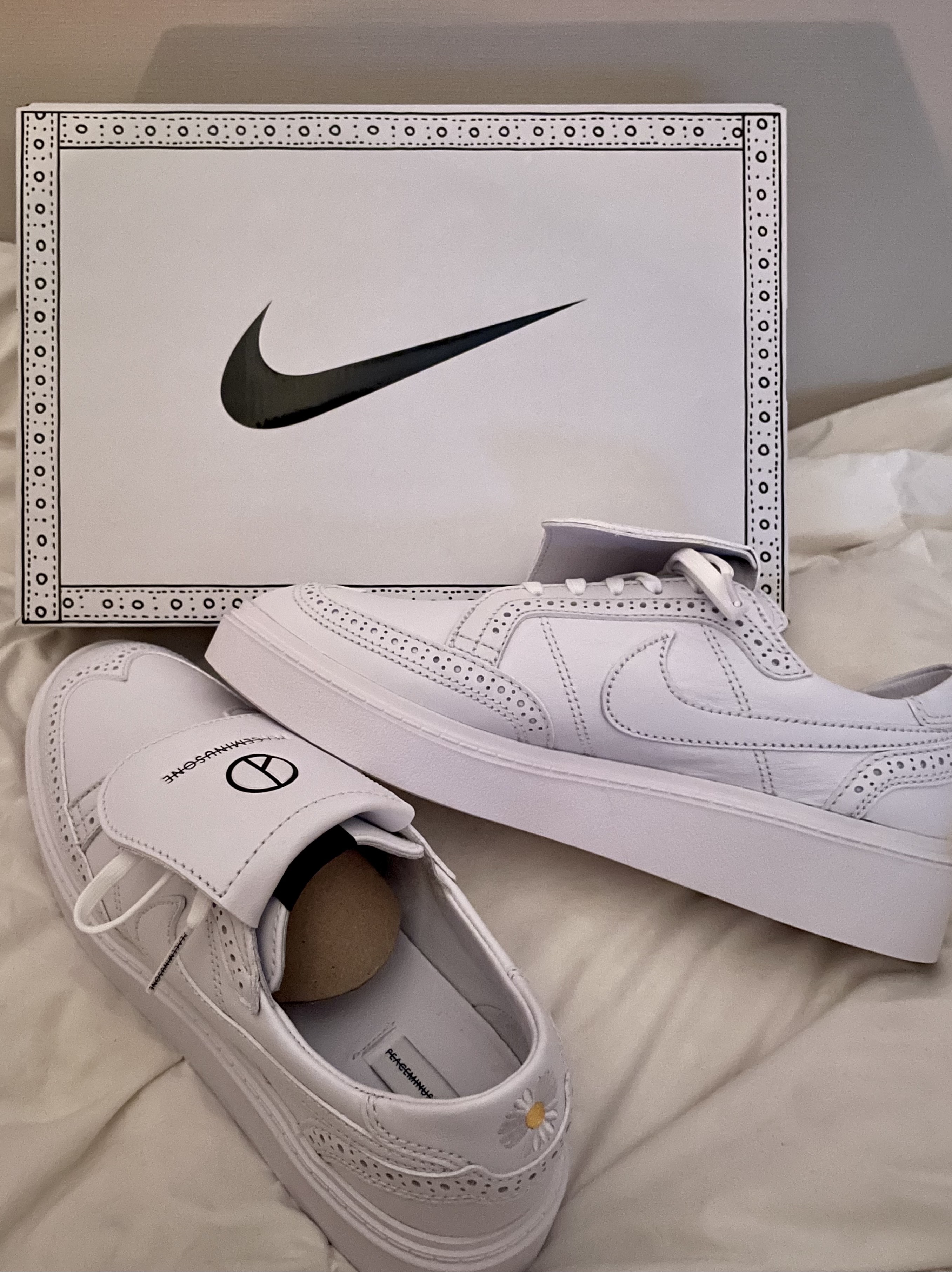 Nike x Peaceminusone Kwondo1 White 착용 스타일 - 3
