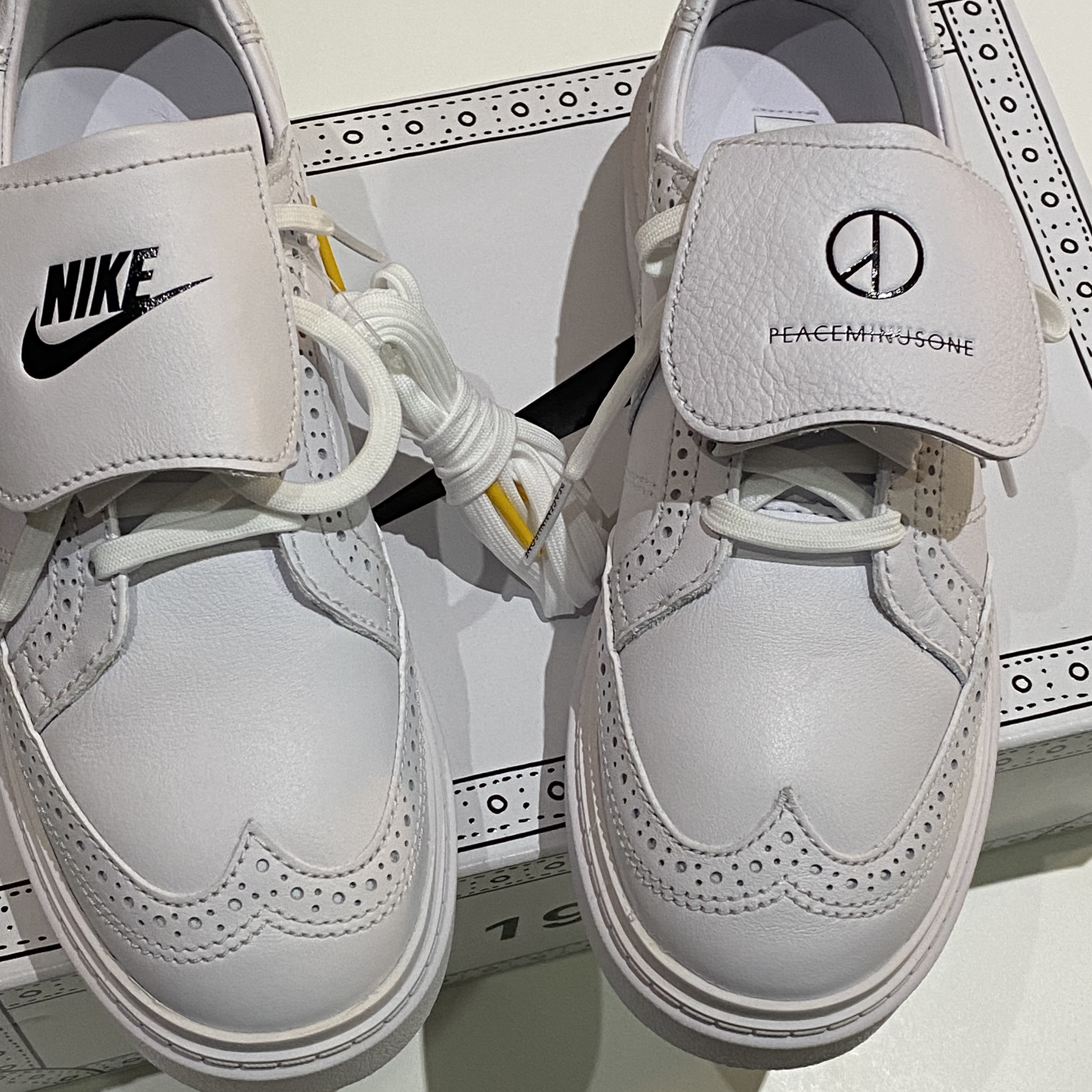 Nike x Peaceminusone Kwondo1 White 착용 스타일 - 2