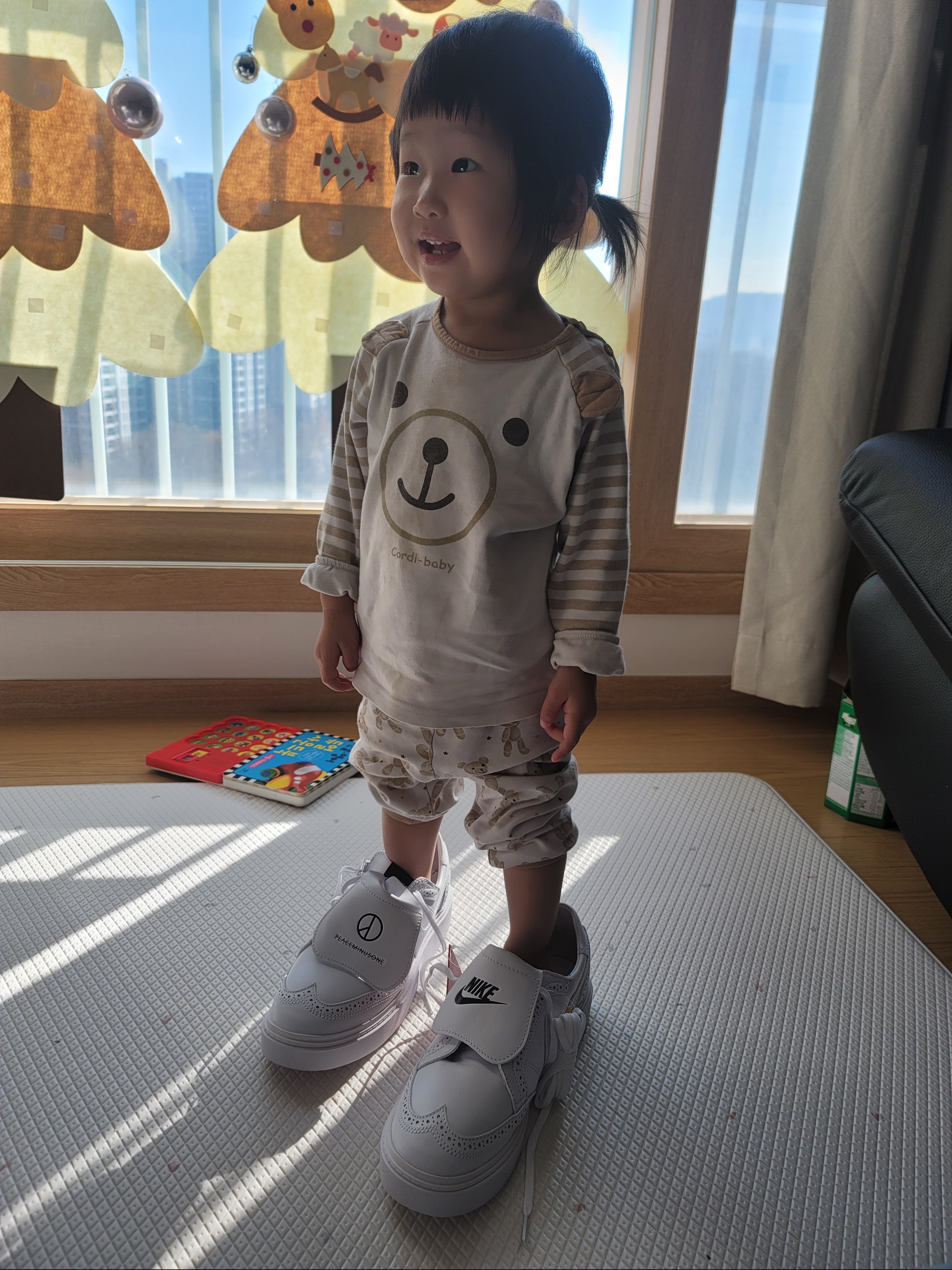 Nike x Peaceminusone Kwondo1 White 착용 스타일